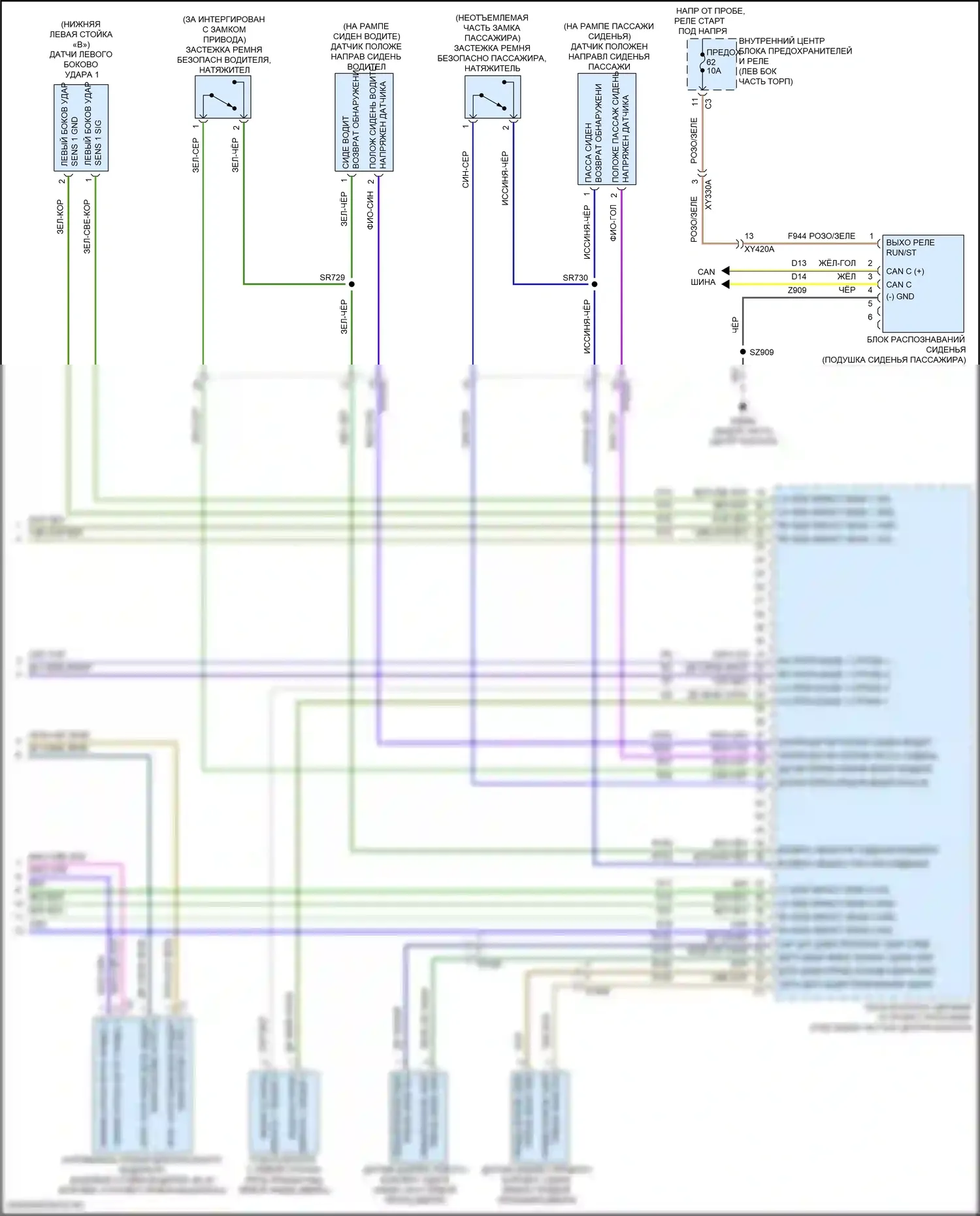 1500 RAM V (2018-2024): Электросхема подушек безопасности (3 из 3) 