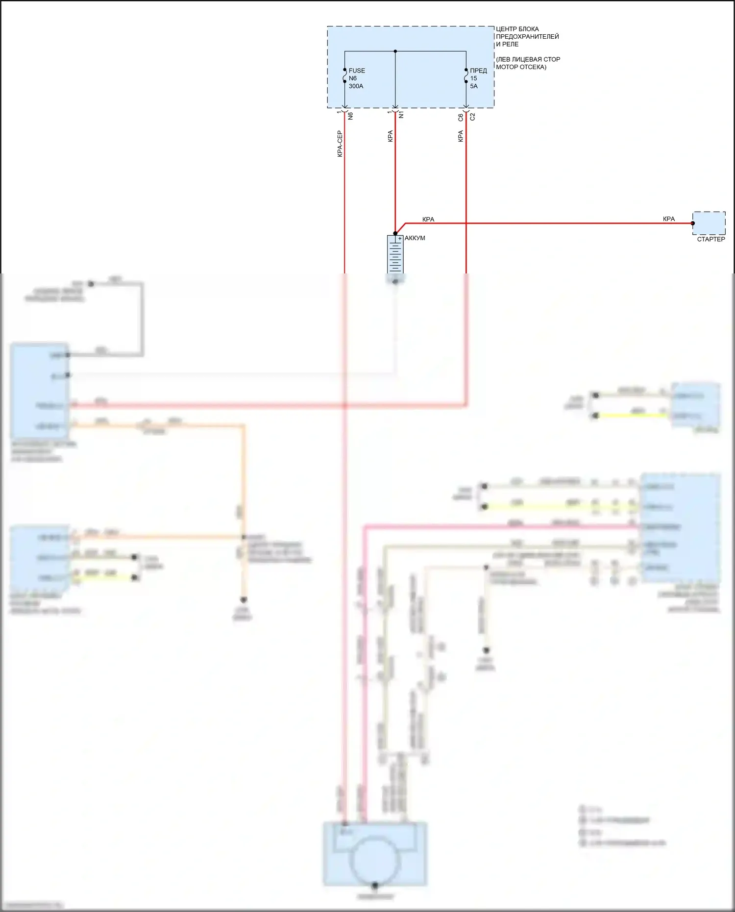 1500 RAM V (2018-2024): Электросхема генератора, без etorque 