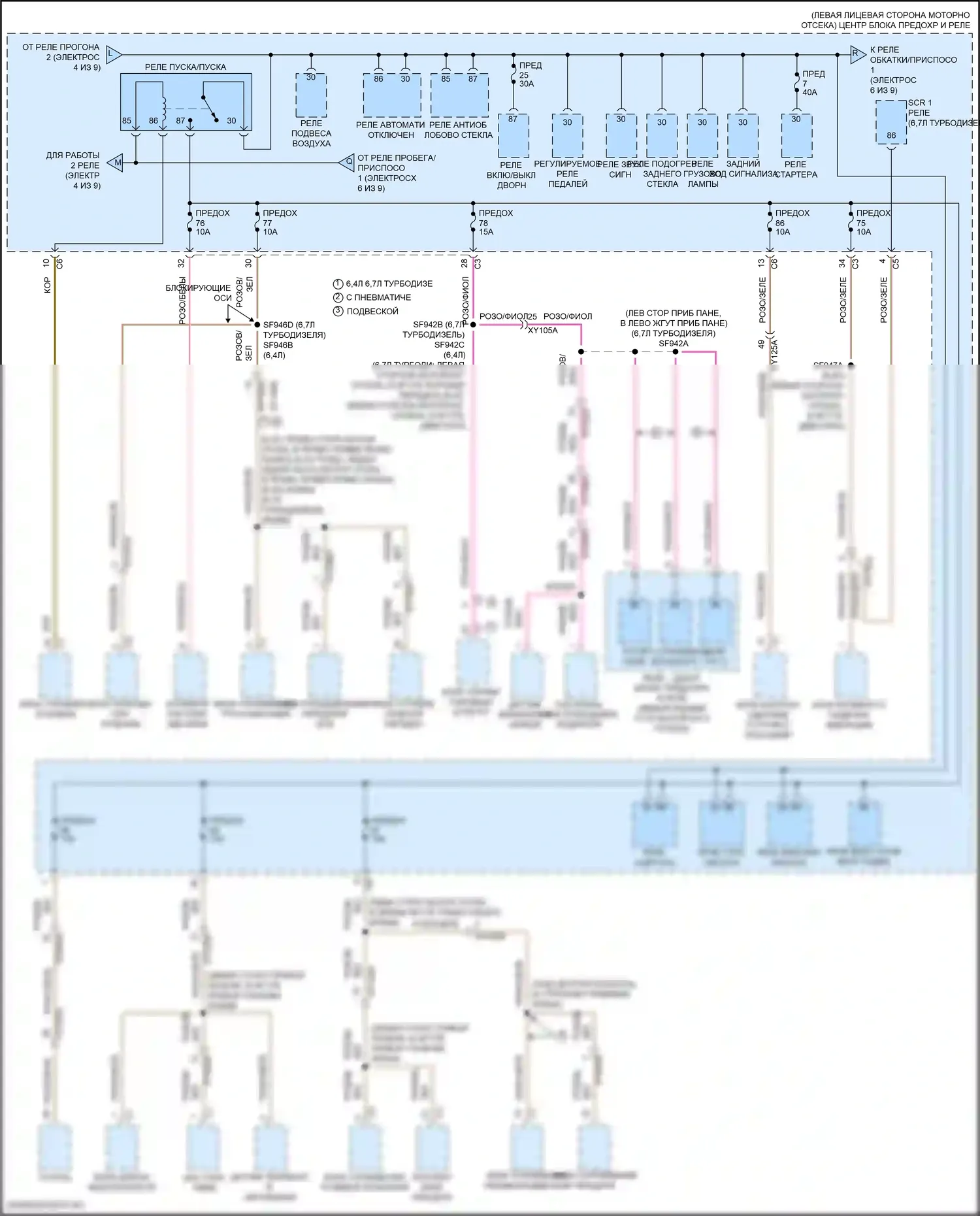 2500 RAM I рестайлинг (2019-2024): Электросхема блока предохранителей реле (5 из 9) 