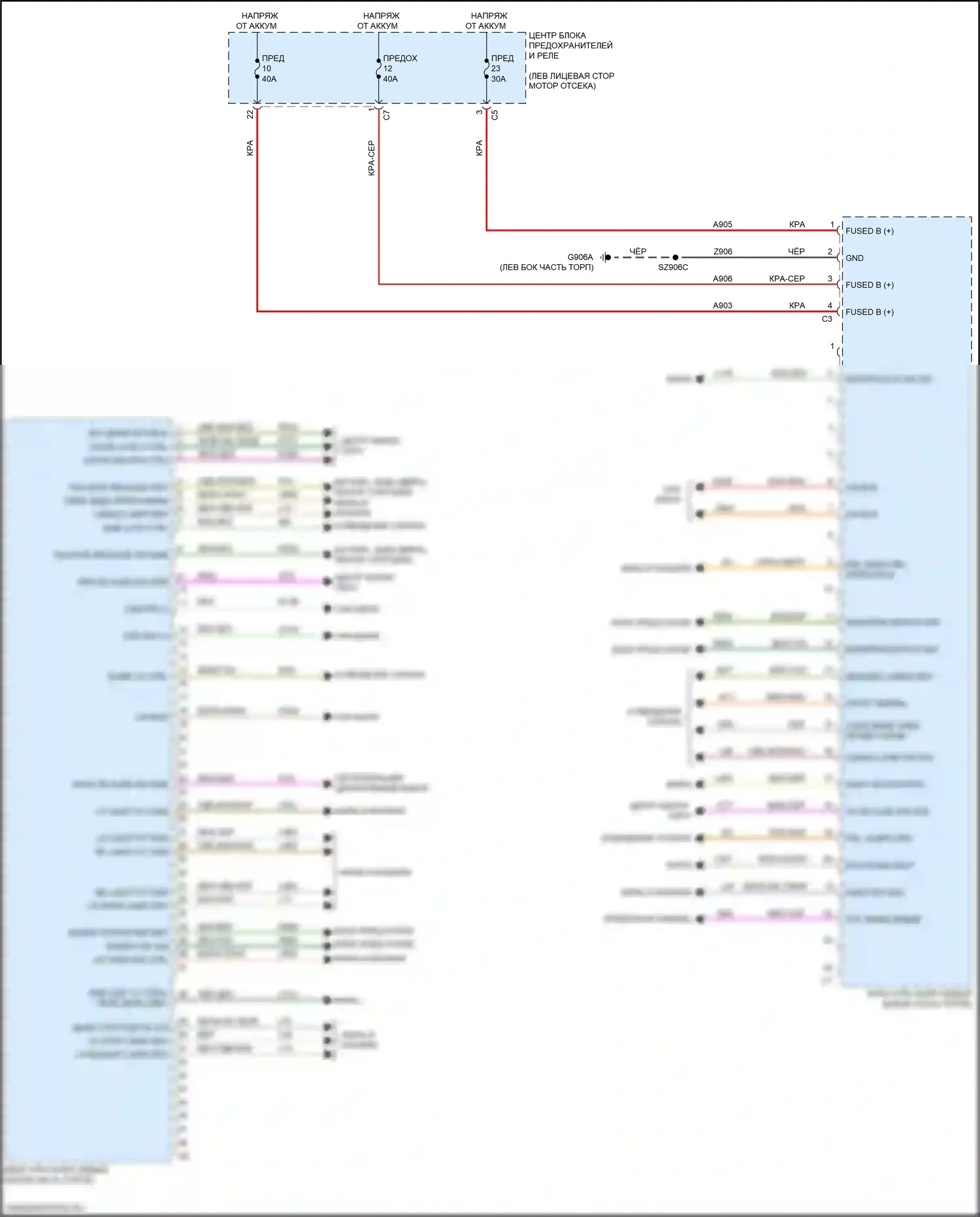2500 RAM I рестайлинг (2019-2024): Электросхема блоков управления кузовом (2 из 2) 