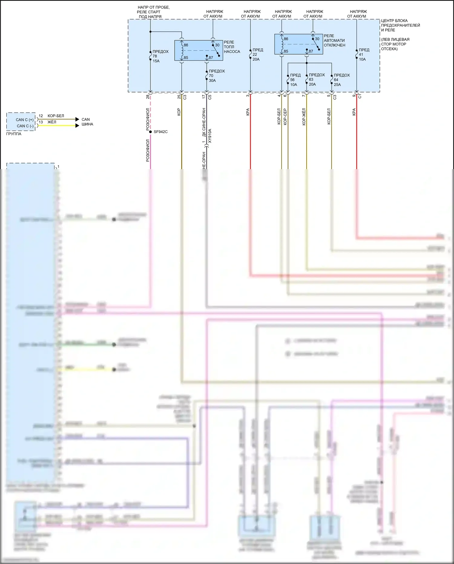 2500 RAM I рестайлинг (2019-2024): Электросхема двигателя 6.4l (1 из 6) 
