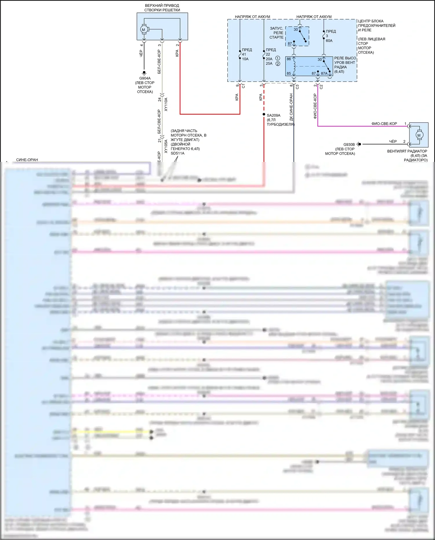 2500 RAM I рестайлинг (2019-2024): Электросхема климат контроля (4 из 4) 