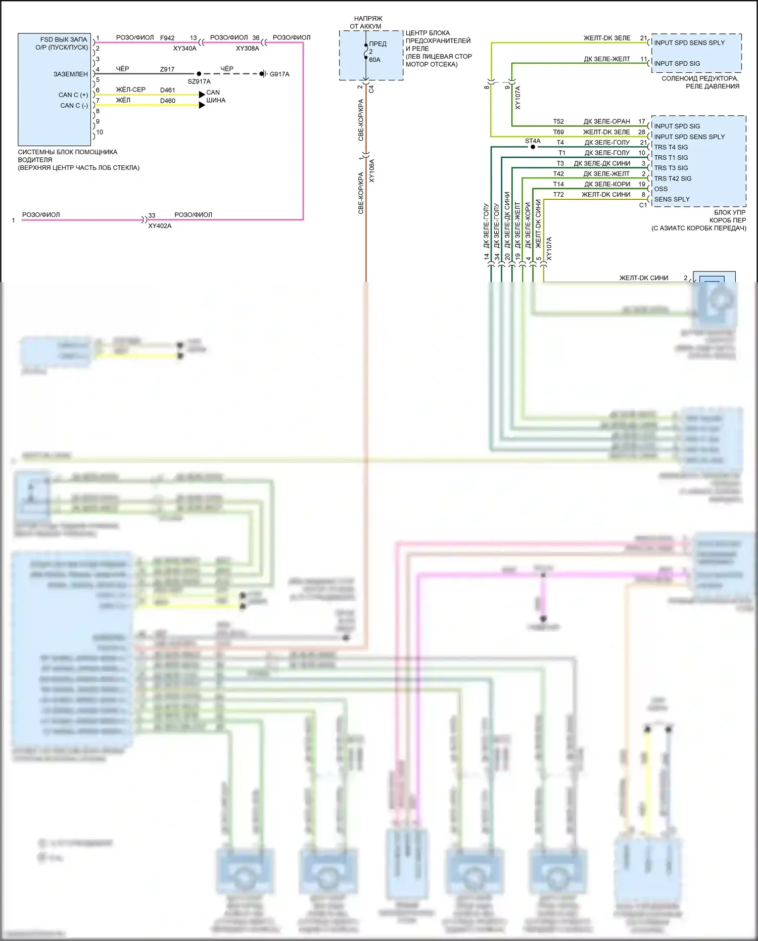 2500 RAM I рестайлинг (2019-2024): Электросхема круиз-контроля (2 из 2) 