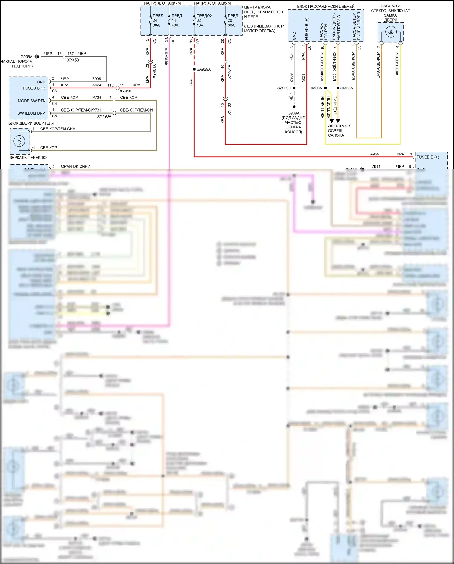 2500 RAM I рестайлинг (2019-2024): Электросхема подсветки приборной панели 