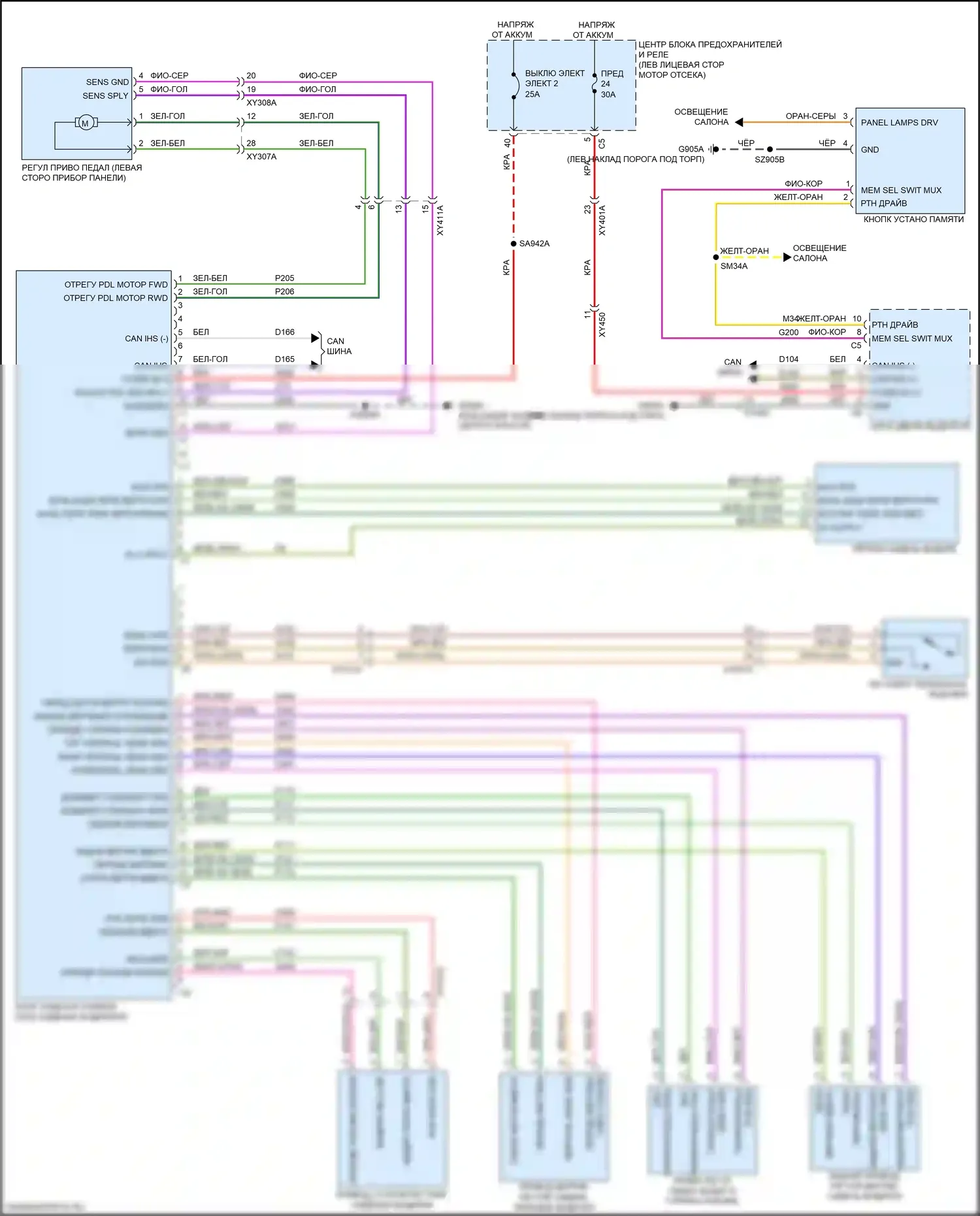 2500 RAM I рестайлинг (2019-2024): Электросхема сиденья памяти 