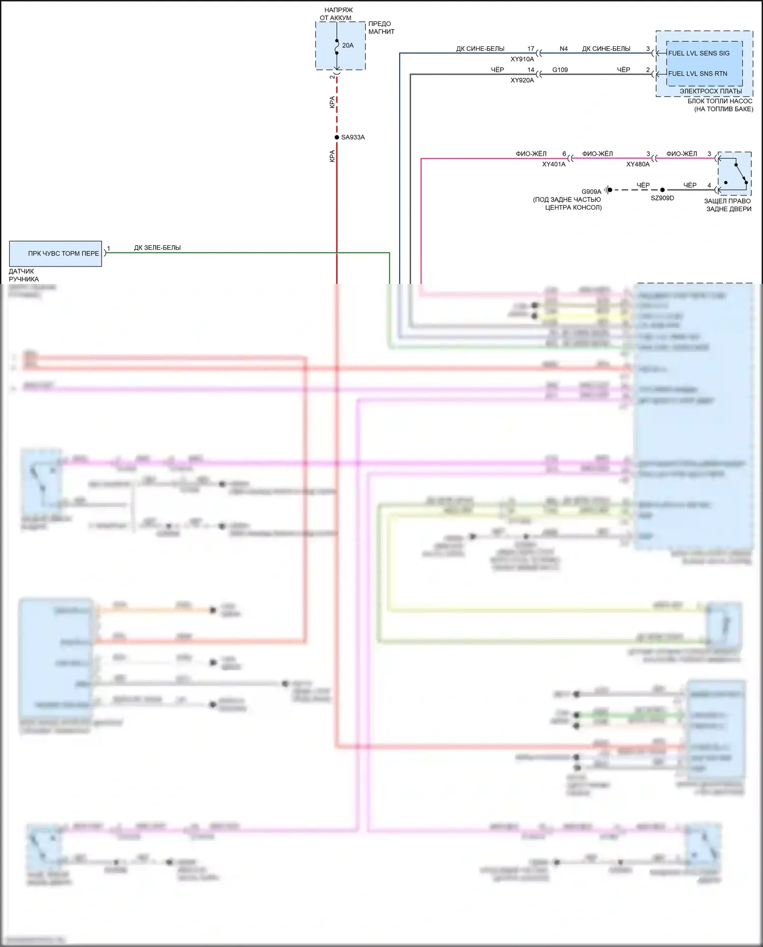 2500 RAM I рестайлинг (2019-2024): Электросхема приборной панели (2 из 2) 