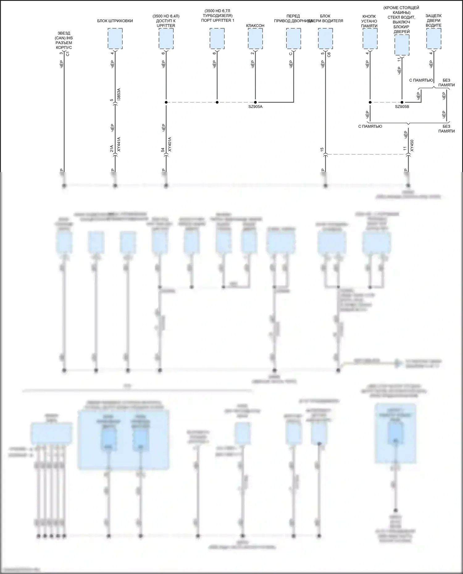 2500 RAM I рестайлинг (2019-2024): Электросхема разводки массы (2 из 7) 
