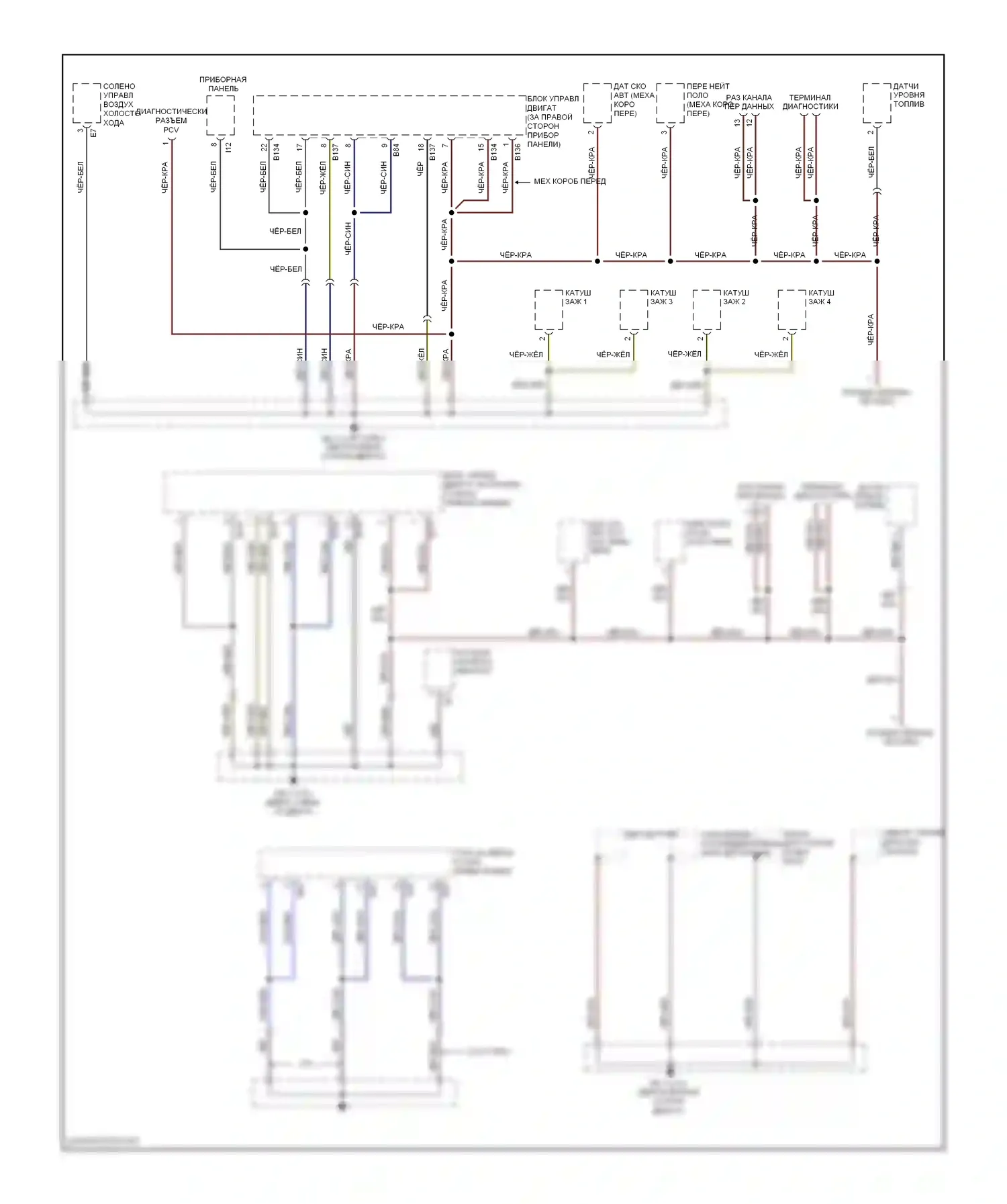 9-2X Saab I (2004-2006): Электросхема точек подключения масс (3 из 3) 