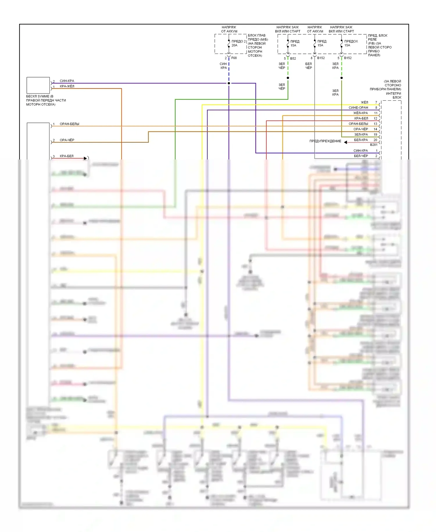 9-2X Saab I (2004-2006): Электросхема центрального замка 