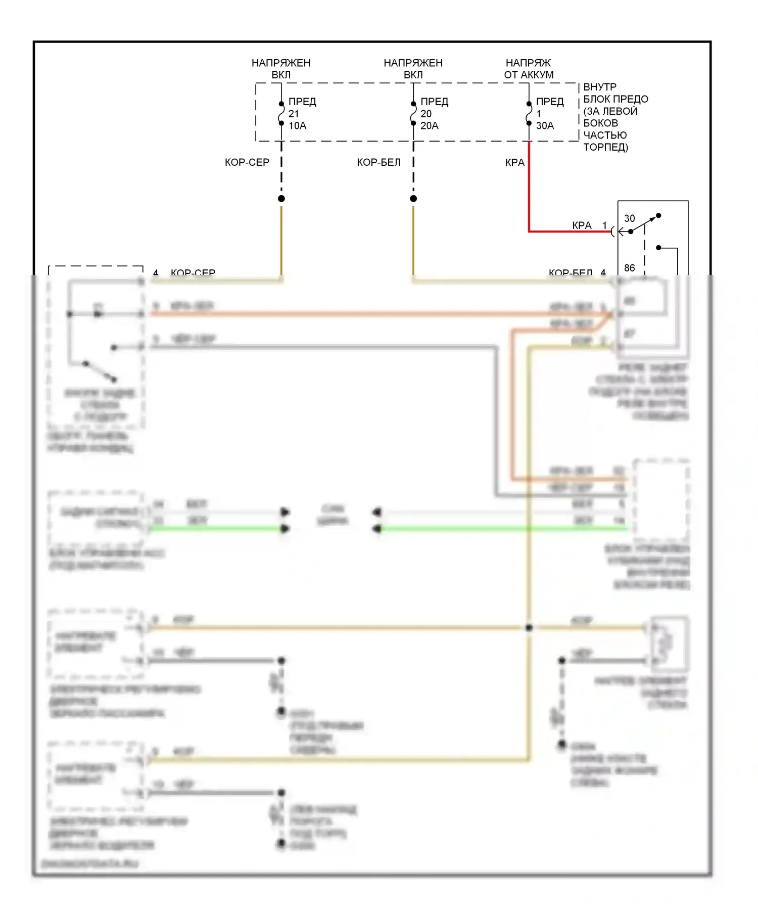 9-3 Saab I (1998-2003): Электросхема подогрева 