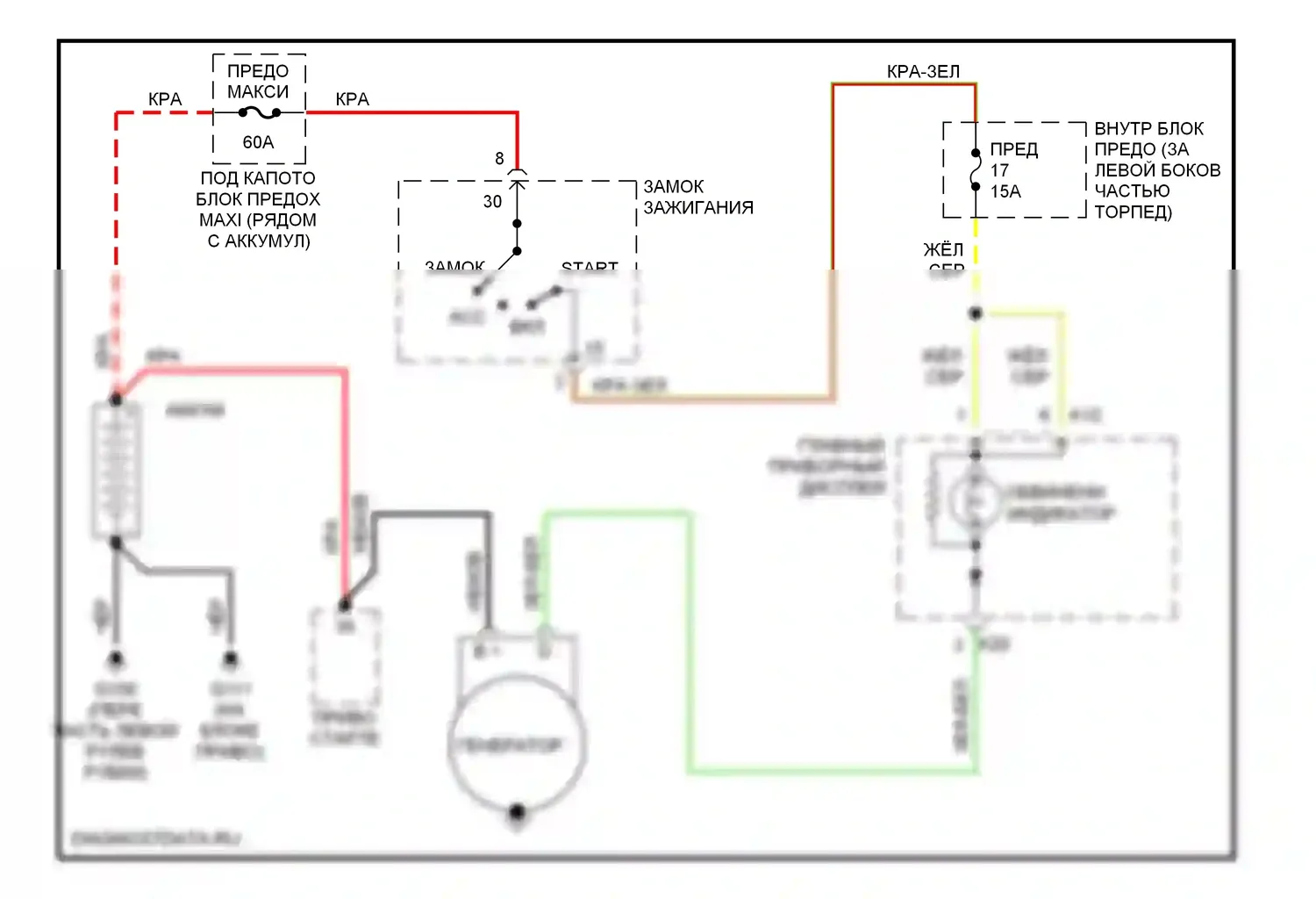 9-3 Saab I (1998-2003): Электросхема генератора 
