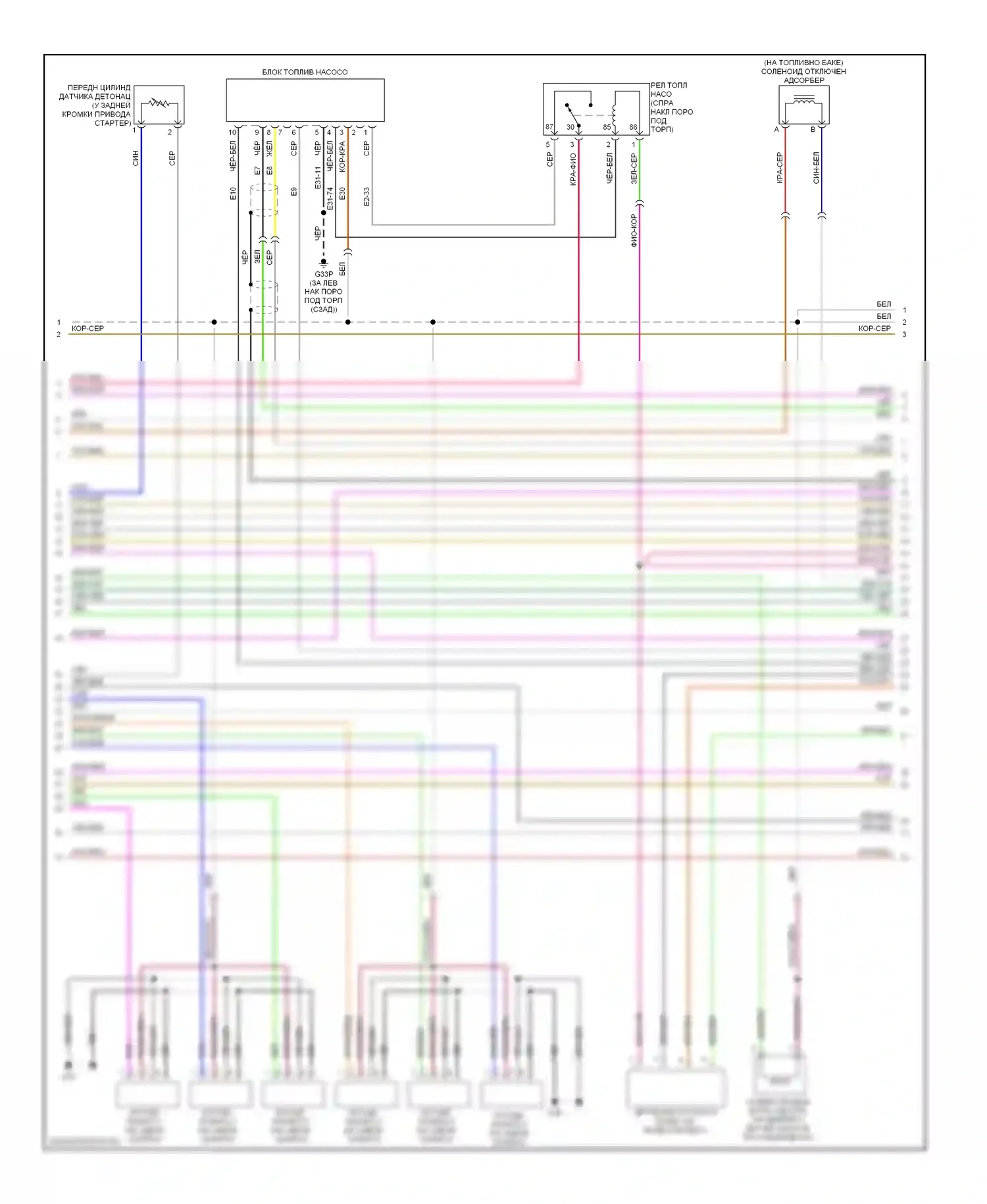 9-3 Saab II (2002-2008): Электросхема двигателя 2.8л турбо (3 из 4) 