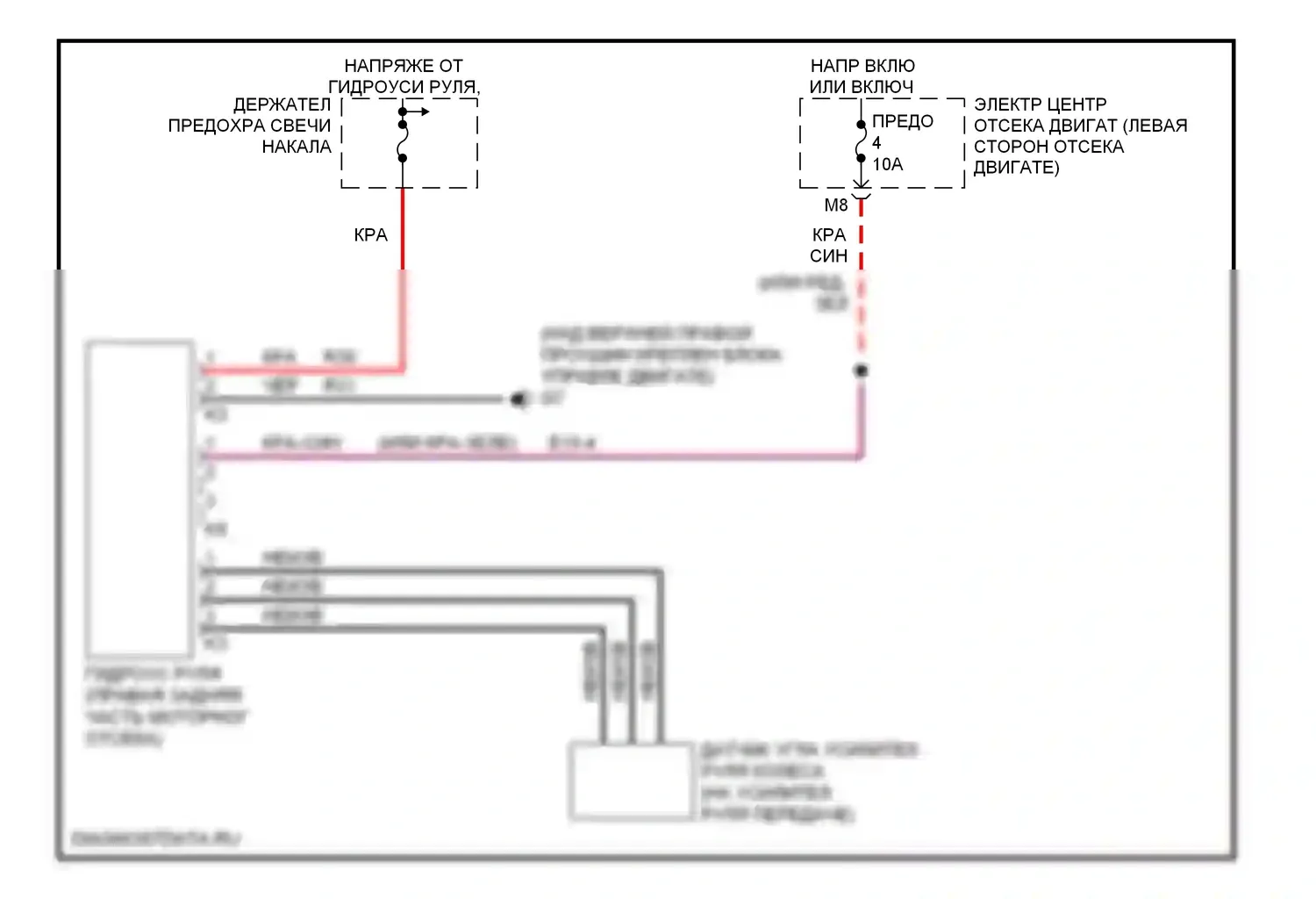 9-3 Saab II (2002-2008): Электросхема электроусилителя руля 