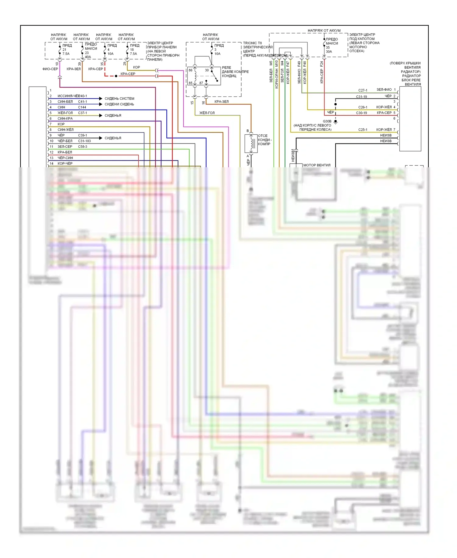 9-3 Saab II (2002-2008): 2,0л турбо, ручная электросхема кондиционера, один вентилятор 