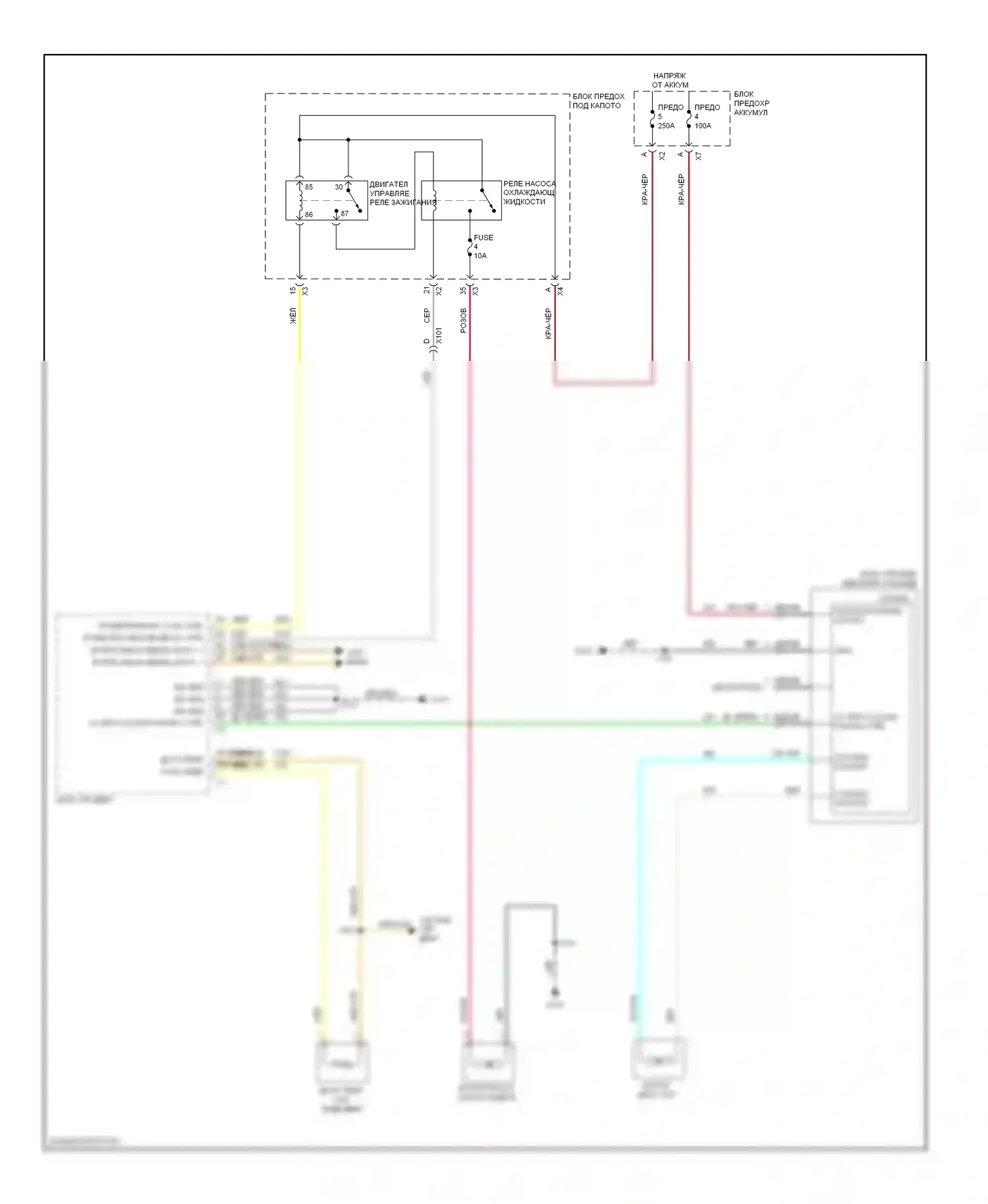 9-4X Saab I (2011-2011): 2,8л турбо, электросхема вентилятора охлаждения 