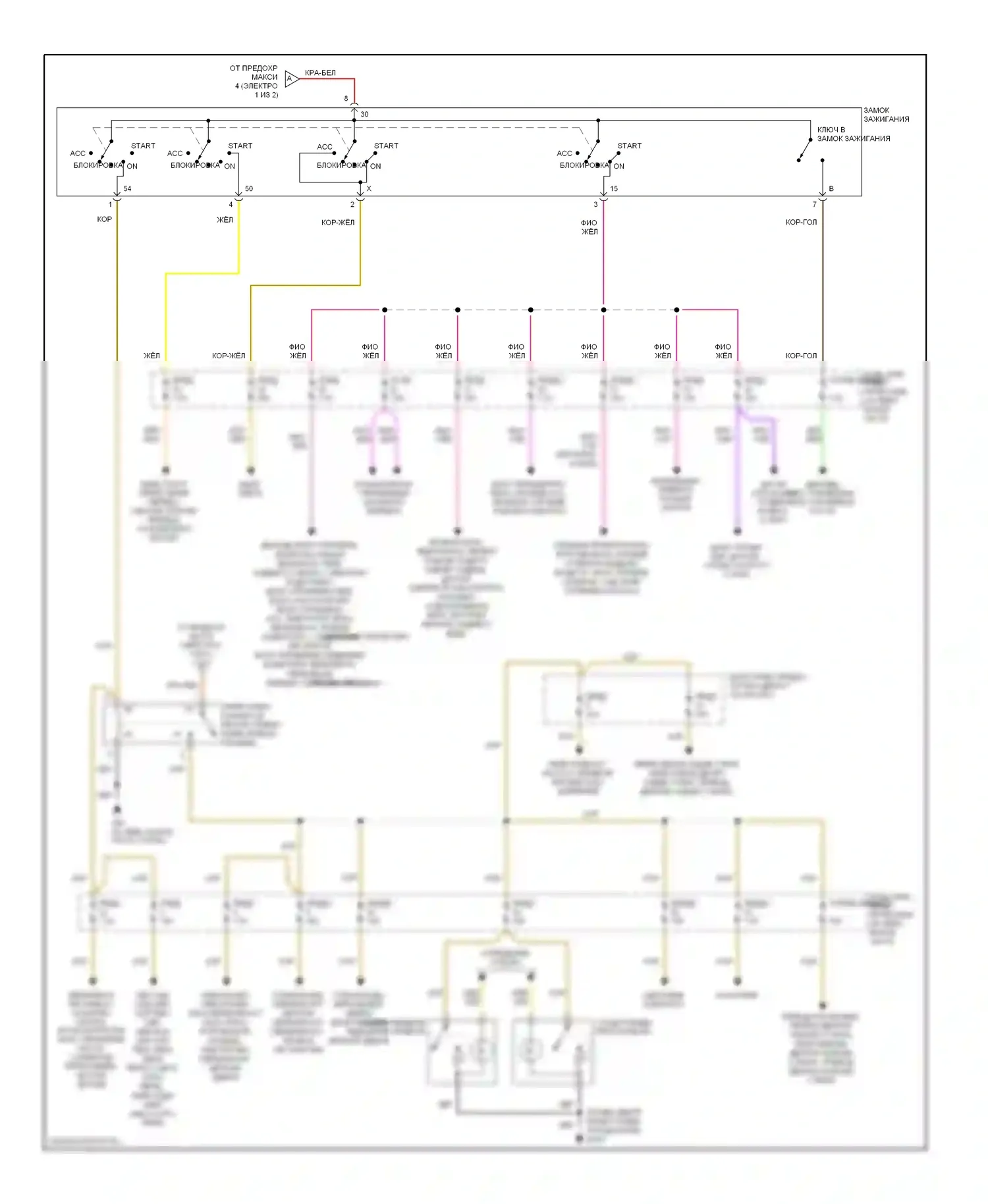 9-5 Saab I рестайлинг 2 (2005-2010): Электросхема блока предохранителей реле (2 из 2) 