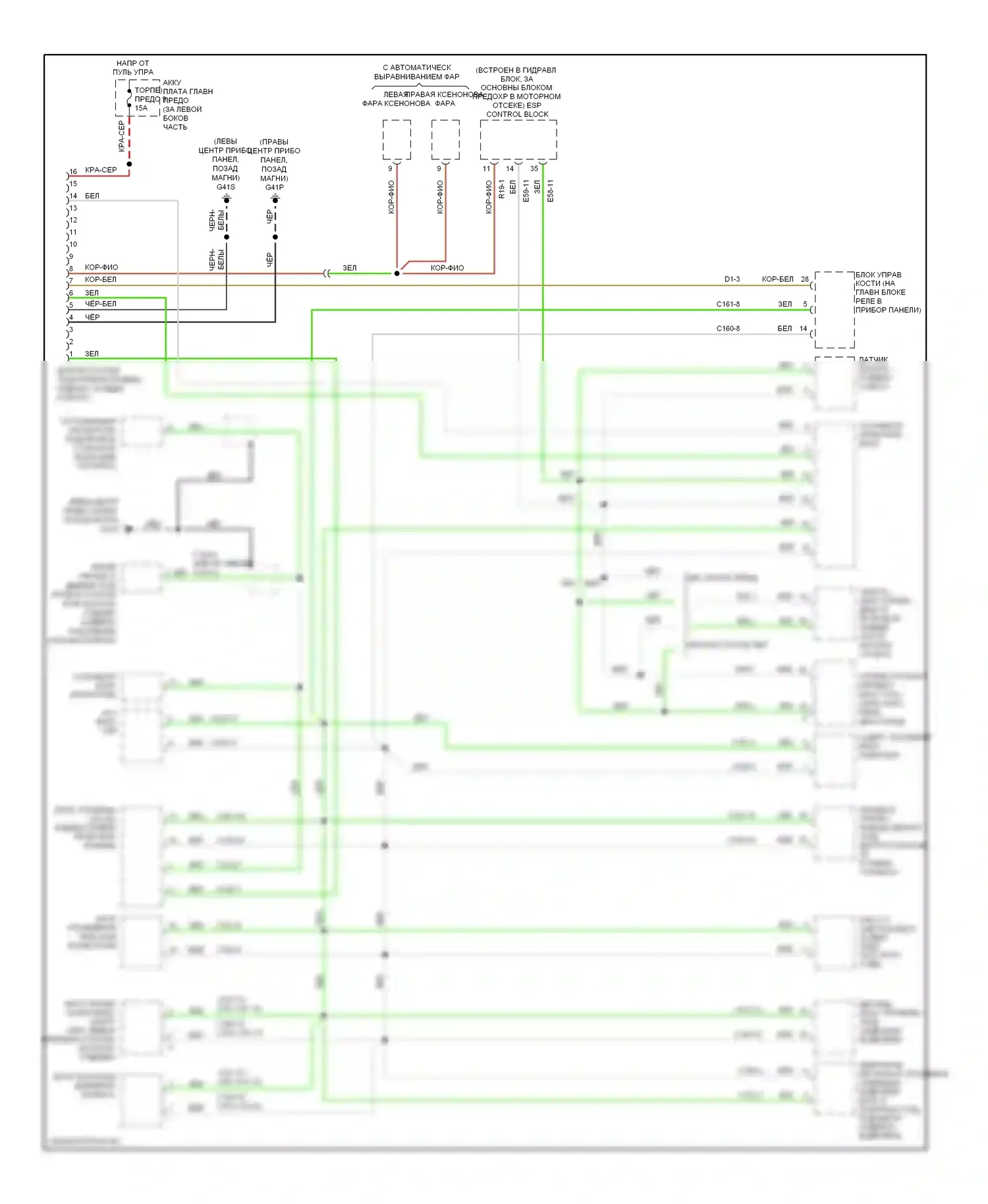 9-5 Saab I рестайлинг 2 (2005-2010): Can шина электросхема 