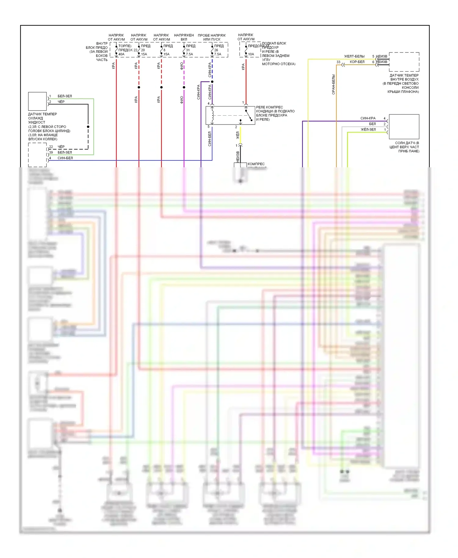 9-5 Saab I (1997-2001): Электросхема климат контроля (1 из 2) 