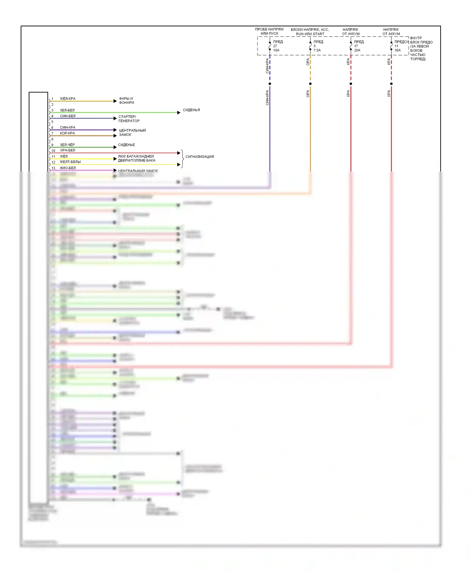 9-5 Saab I (1997-2001): Электросхемы компьютера тела (1 из 2) 