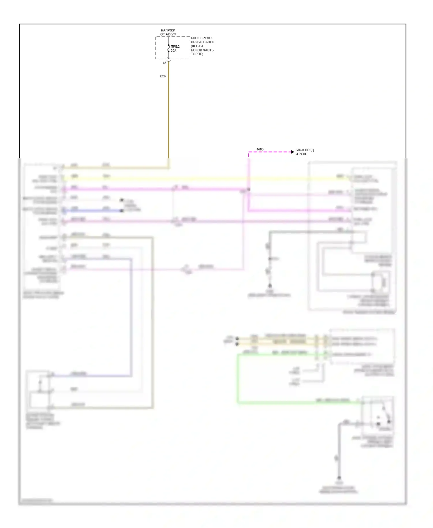 9-5 Saab II (2010-2012): Электросхема блокировки селектора 