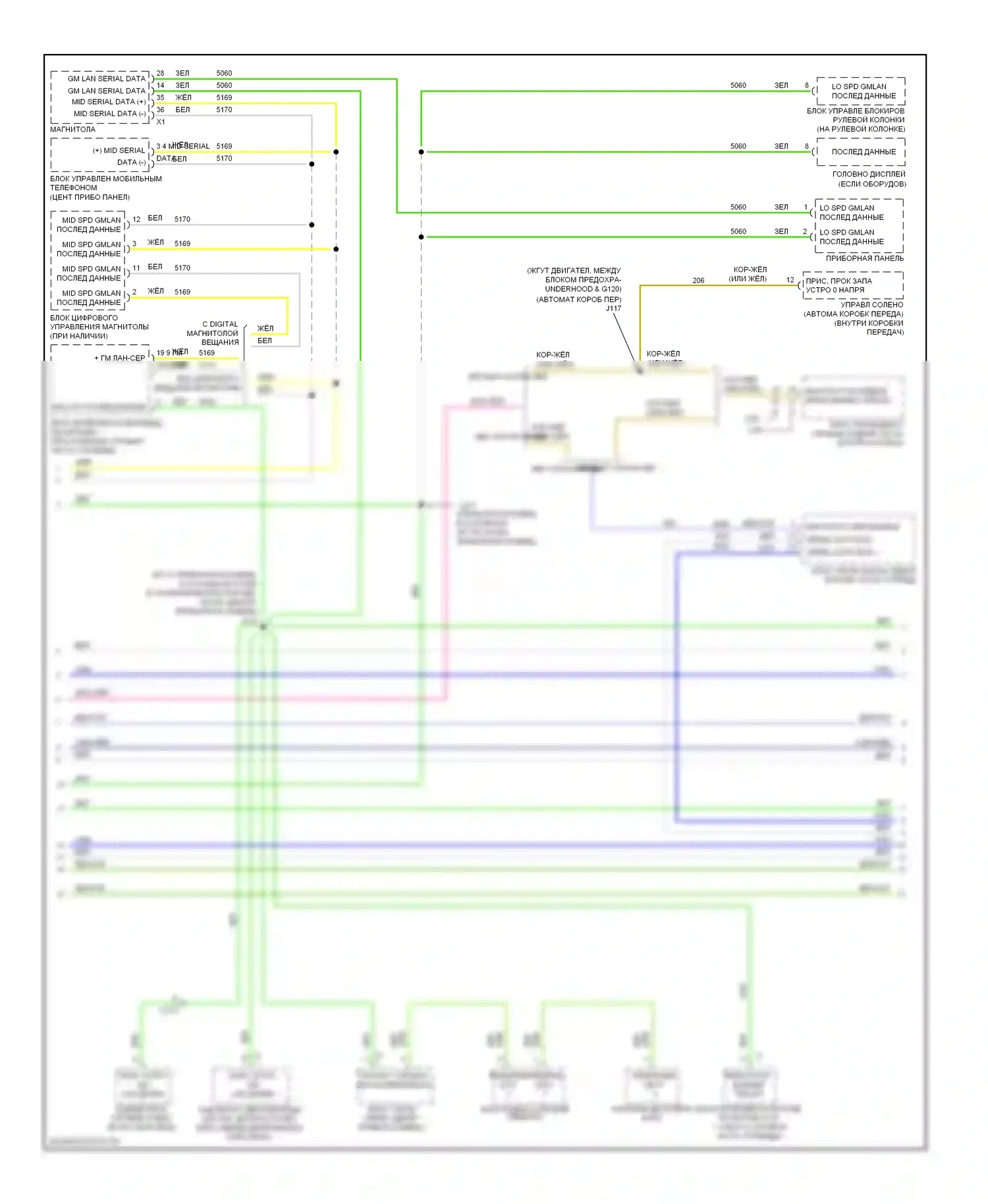 9-5 Saab II (2010-2012): Can шина электросхема (2 из 4) 
