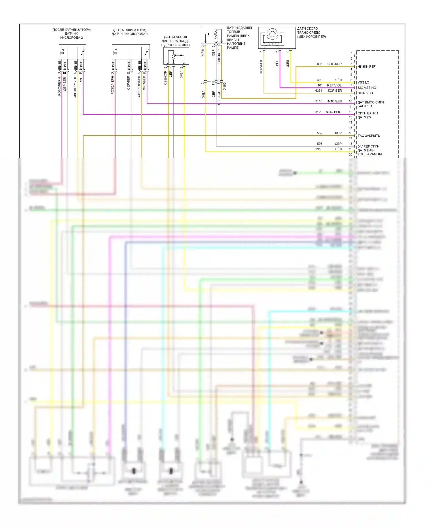 9-5 Saab II (2010-2012): Электросхема двигателя 2.0л турбо (5 из 5) 