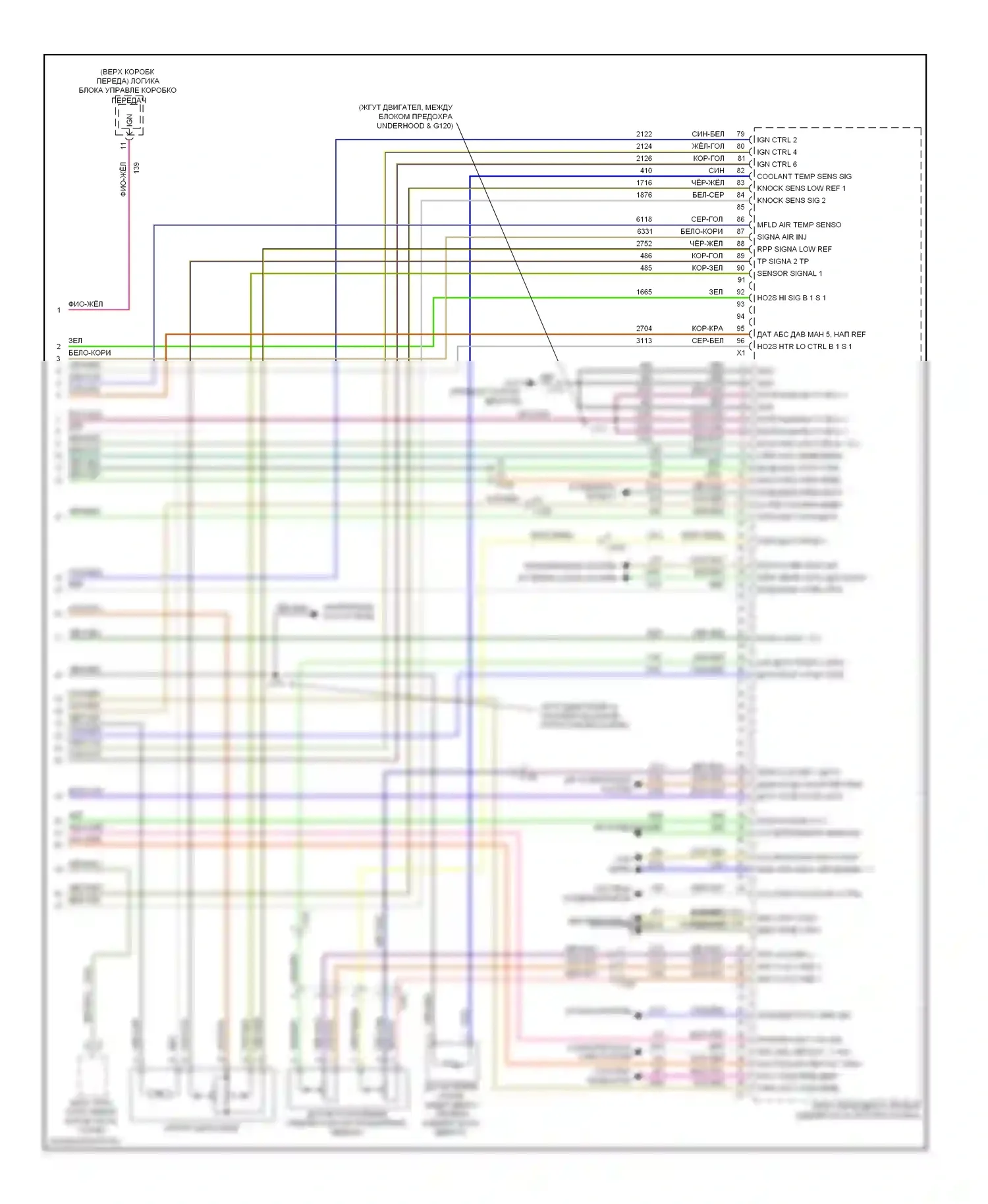 9-5 Saab II (2010-2012): Электросхема двигателя 2.8л турбо (6 из 6) 