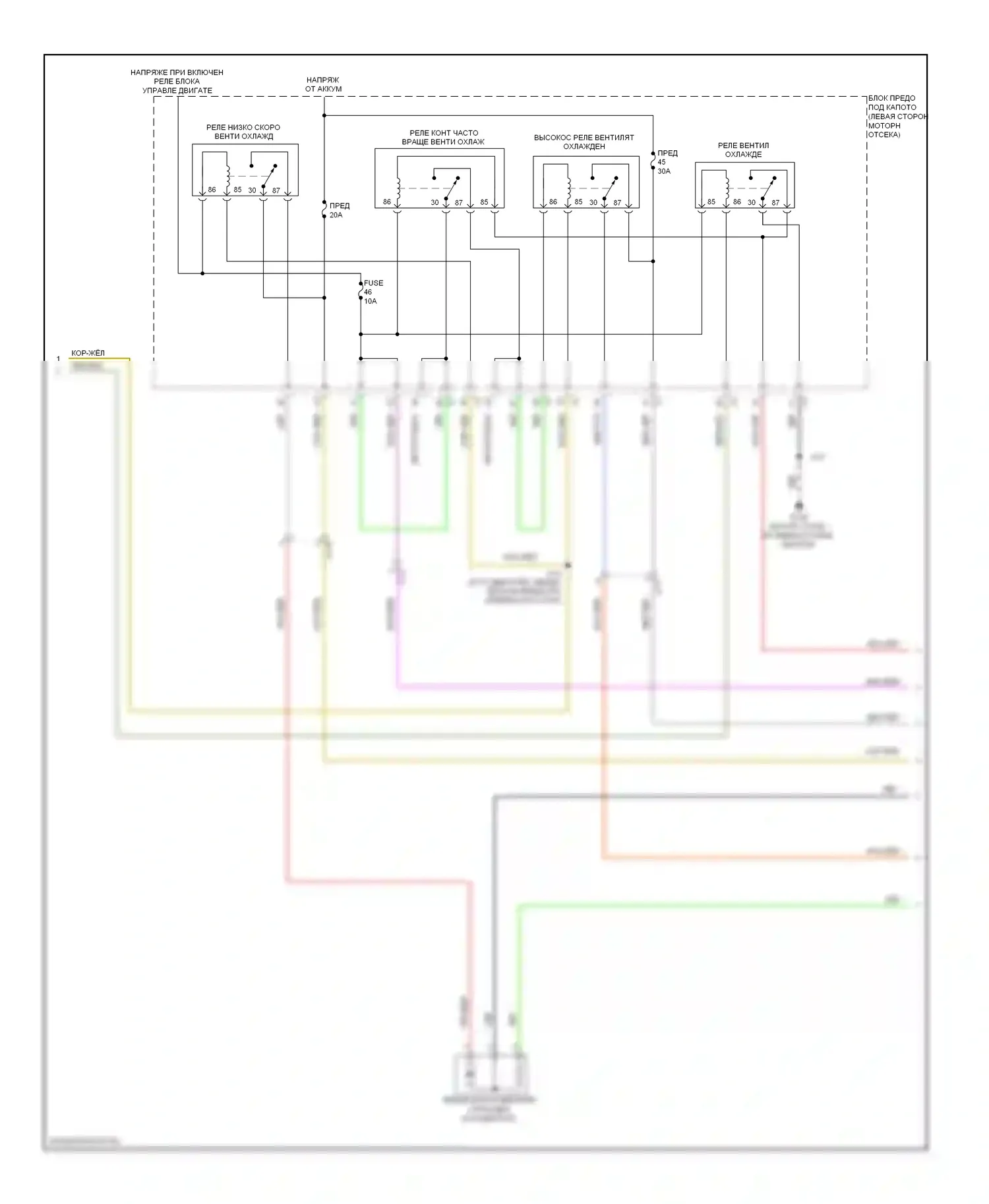 9-5 Saab II (2010-2012): Электросхема климат контроля, сдвоенные вентиляторы (5 из 6) 