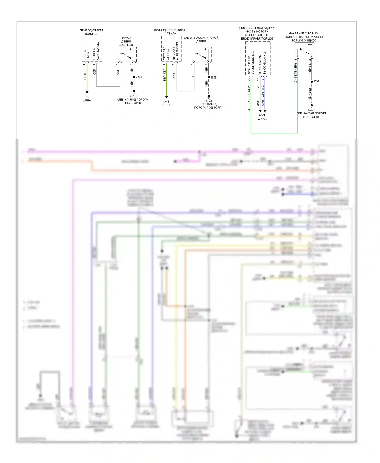 9-5 Saab II (2010-2012): Электросхема приборной панели (2 из 2) 