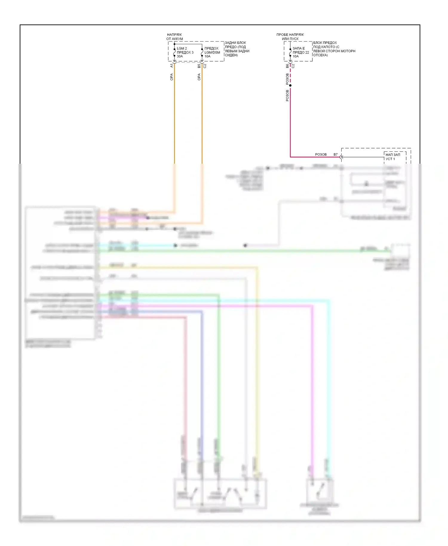 9-7X Saab I (2005-2009): Электросхема багажника, двери багажника, лючка топливного бака 