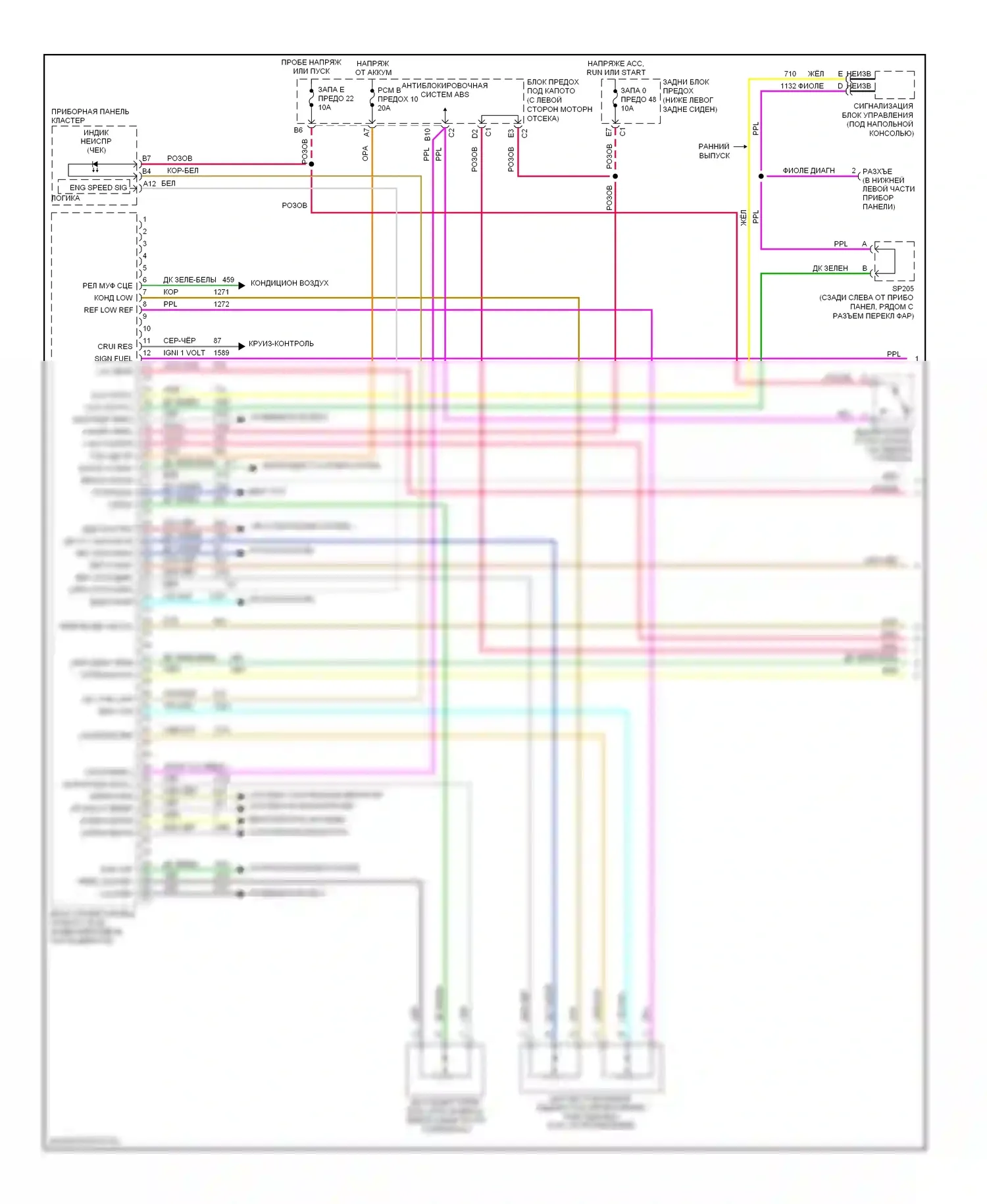 9-7X Saab I (2005-2009): Электросхема двигателя 4.2l (1 из 5) 