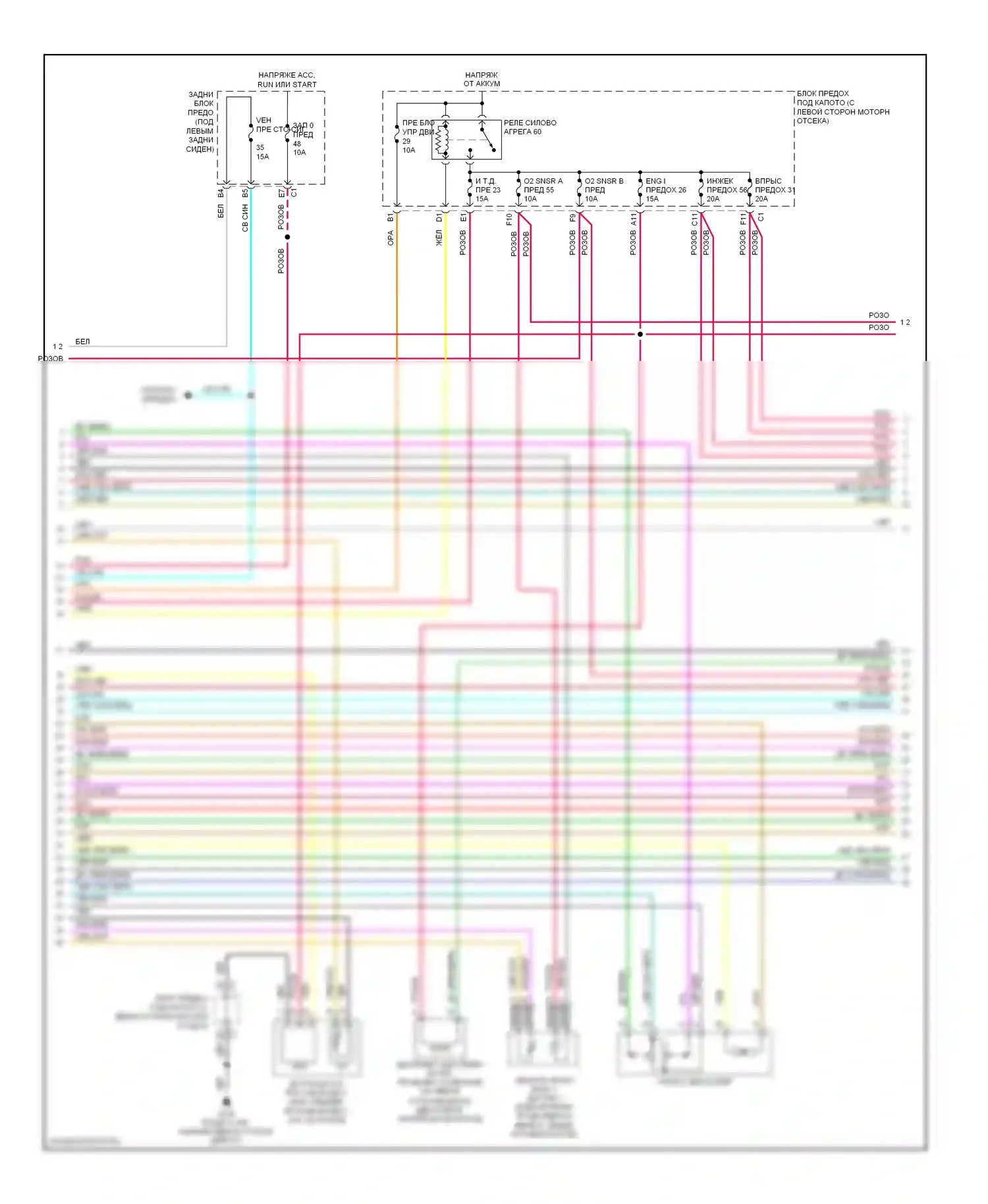 9-7X Saab I (2005-2009): Электросхема двигателя 5.3l (3 из 5) 