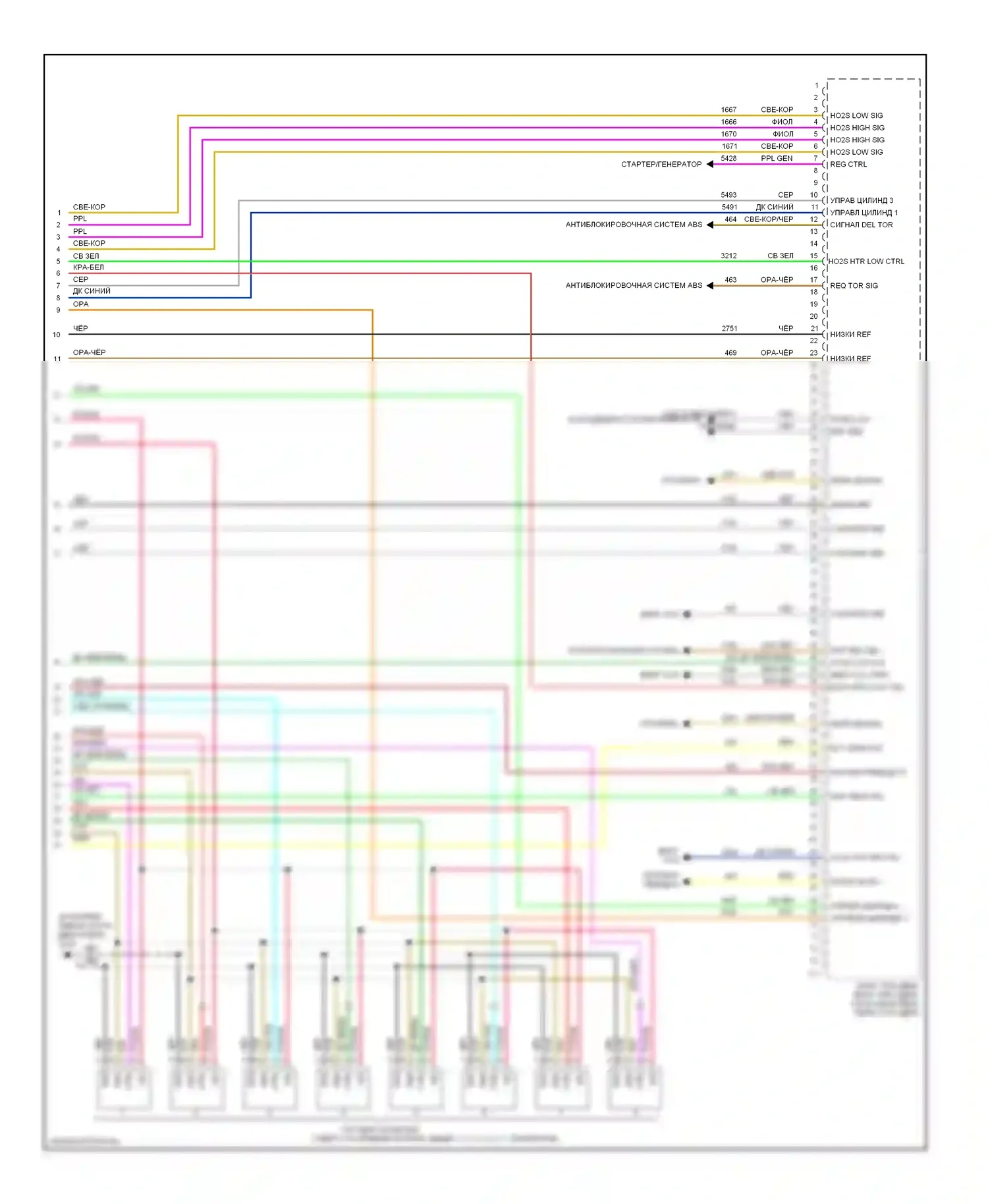 9-7X Saab I (2005-2009): Электросхема двигателя 5.3l (5 из 5) 