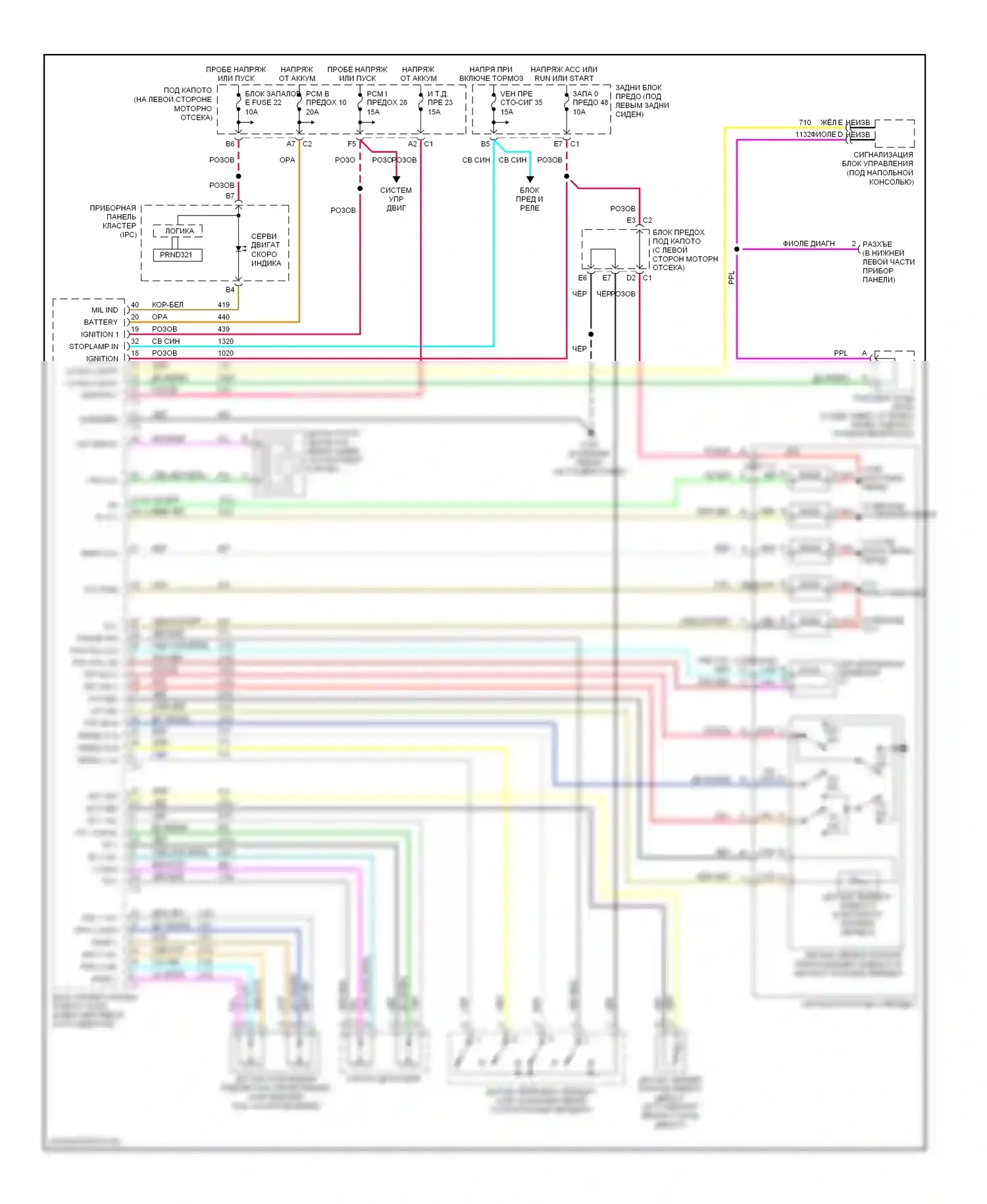9-7X Saab I (2005-2009): 4.2l, электросхема автоматической коробки передач 