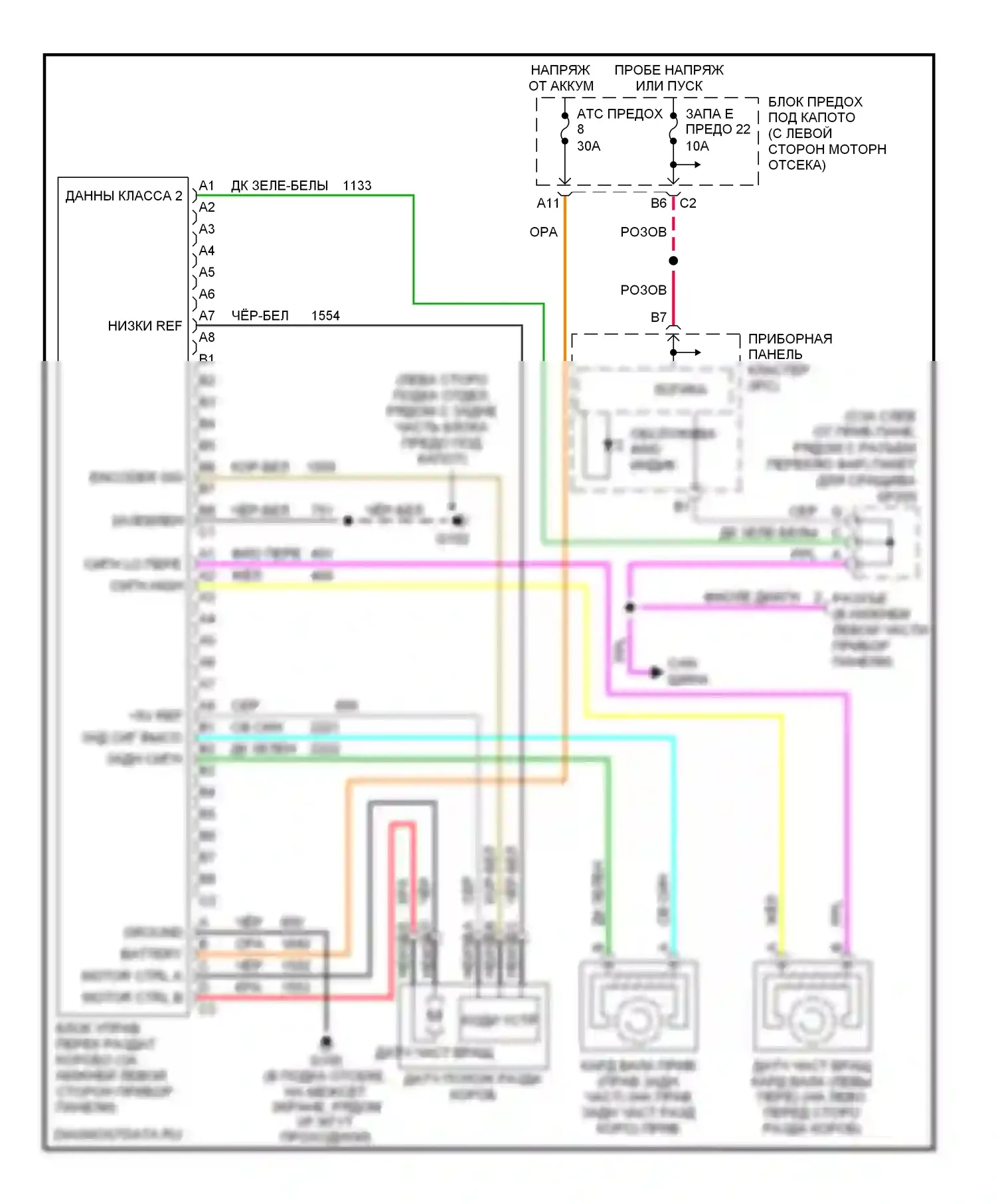 9-7X Saab I (2005-2009): Электросхема раздаточной коробки 