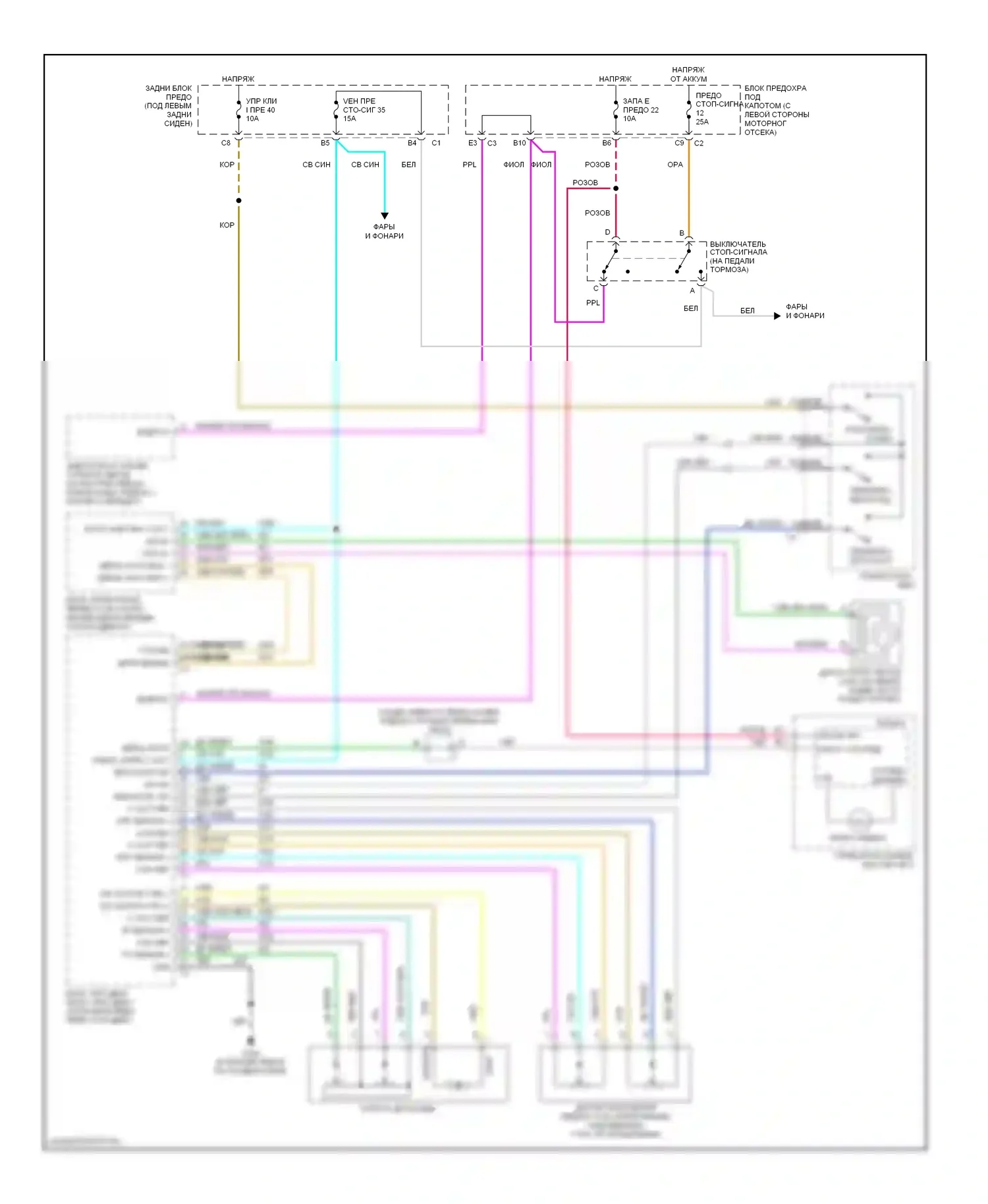 9-7X Saab I (2005-2009): 5.3l, электросхема круиз-контроля 