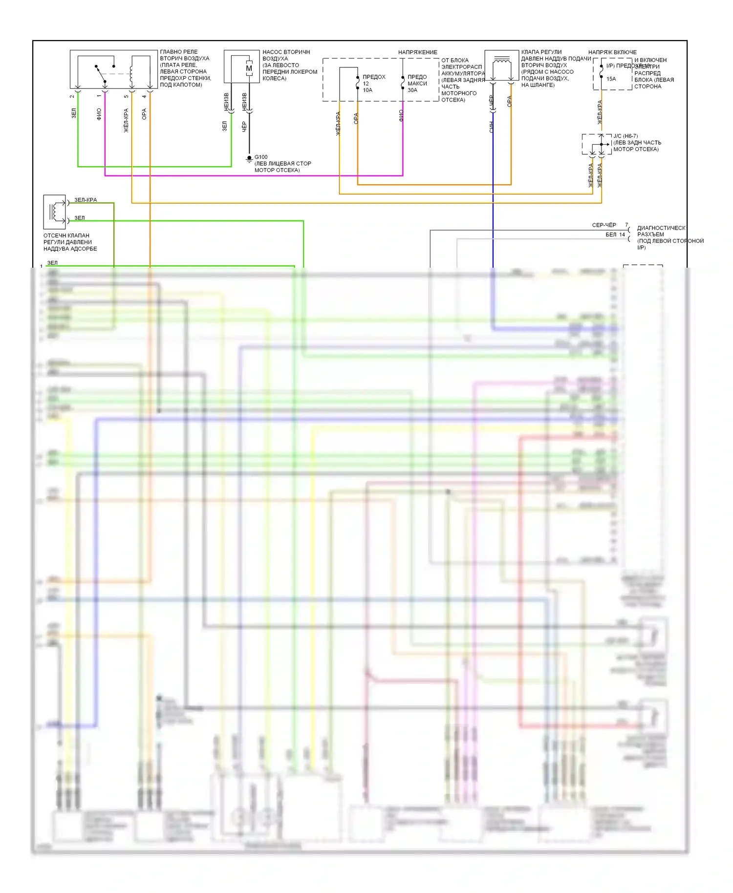 900 Saab II (1993-1998): Электросхема двигателя 2.5ls (3 из 3) 