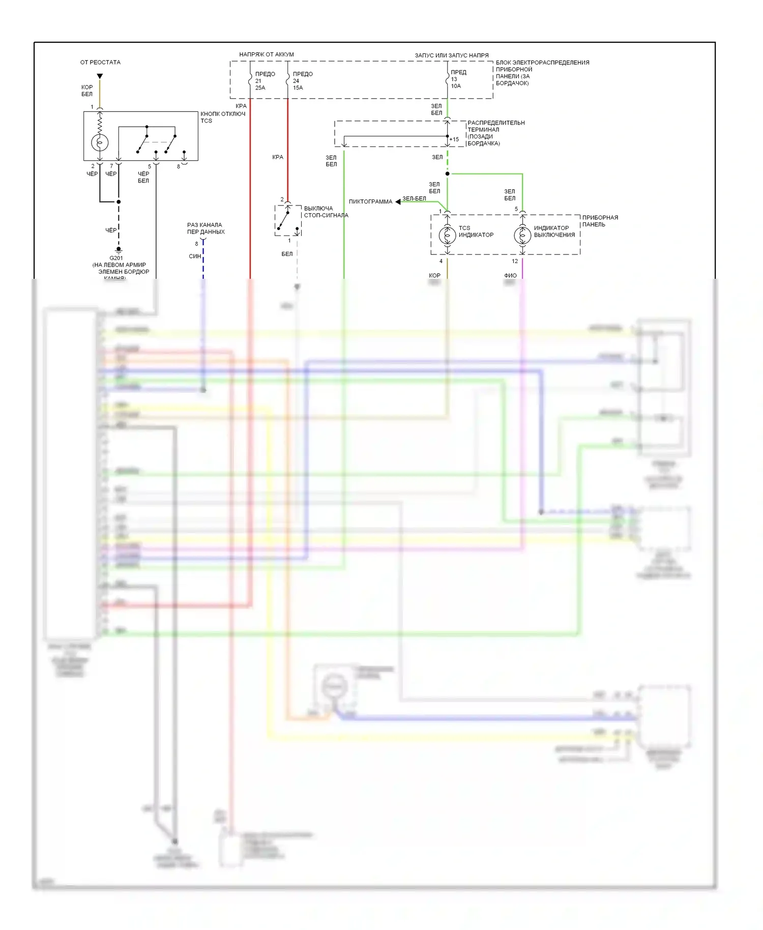 9000 Saab I рестайлинг (1991-1998): 3,0л, электросхема управления тягой 