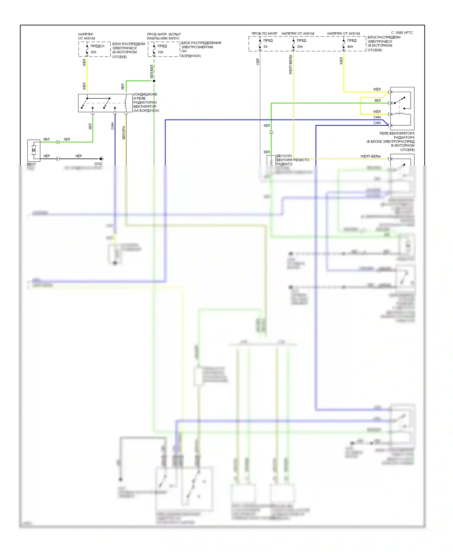 9000 Saab I рестайлинг (1991-1998): Электросхемы кондиционирования воздуха (2 из 2) 