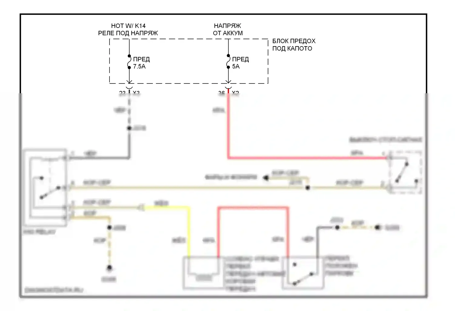 Astra Saturn I (2008-2009): Электросхема блокировки селектора 