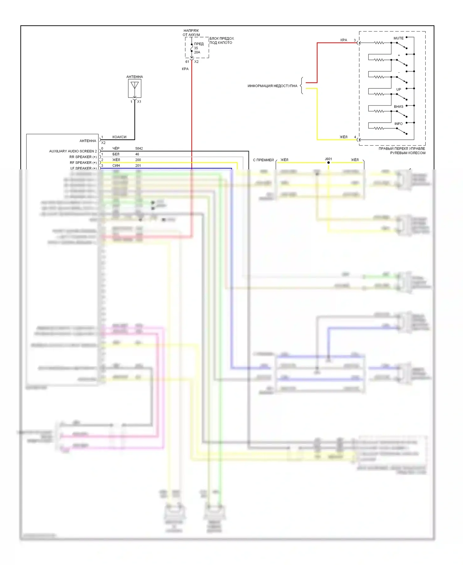 Astra Saturn I (2008-2009): Электросхема магнитолы 