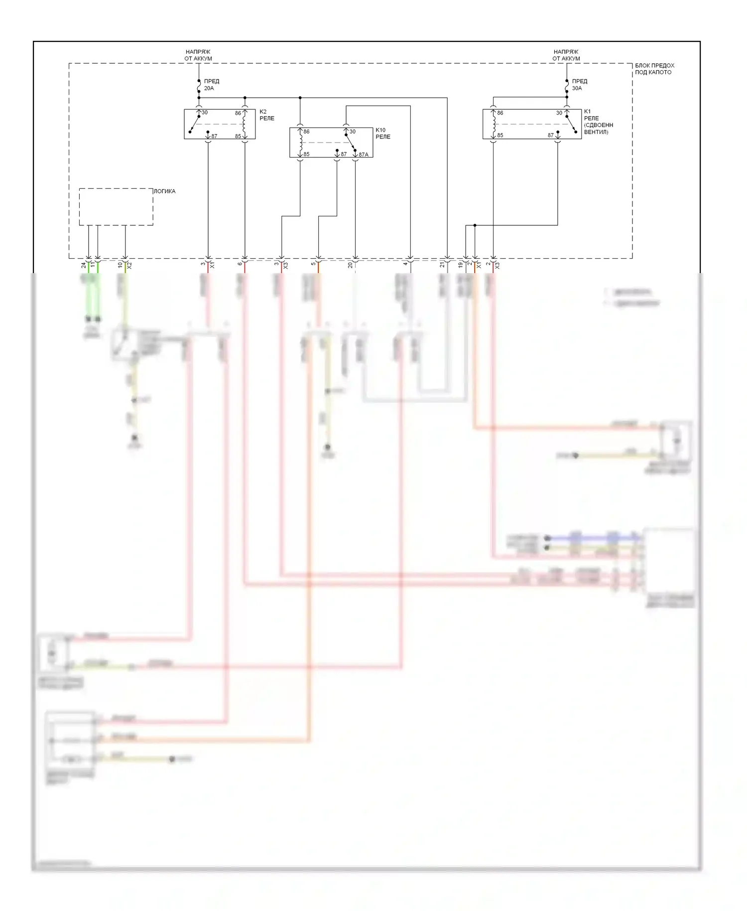 Astra Saturn I (2008-2009): Электросхема вентилятора охлаждения 