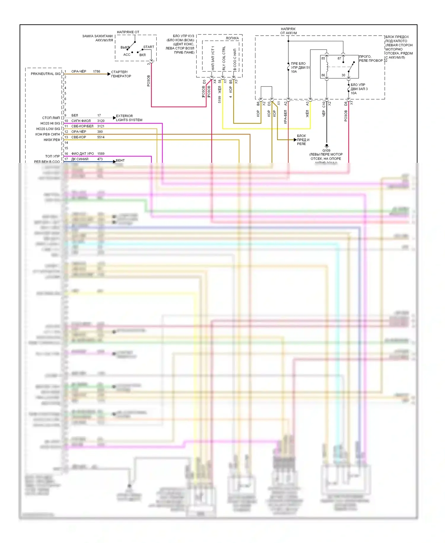 Aura Saturn I (2006-2010): Электросхема двигателя 3.5l vin n (1 из 4) 