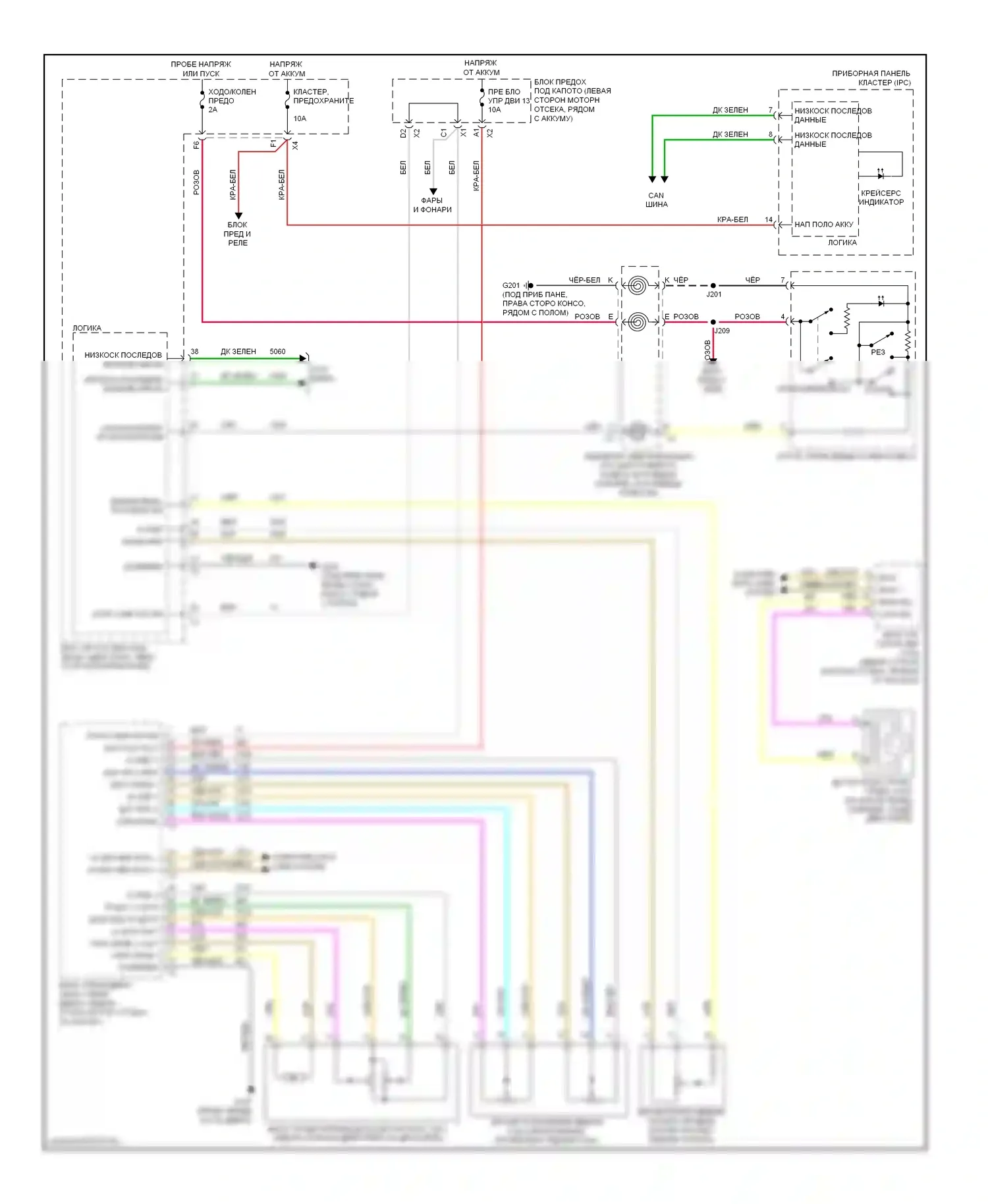 Aura Saturn I (2006-2010): 2,4л vin 5, электросхема круиз-контроля 