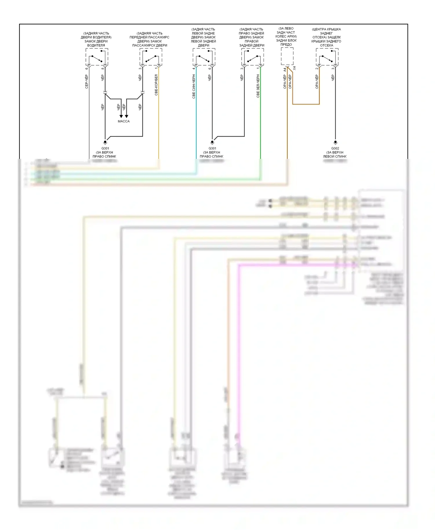 Aura Saturn I (2006-2010): Электросхема приборной панели (2 из 2) 