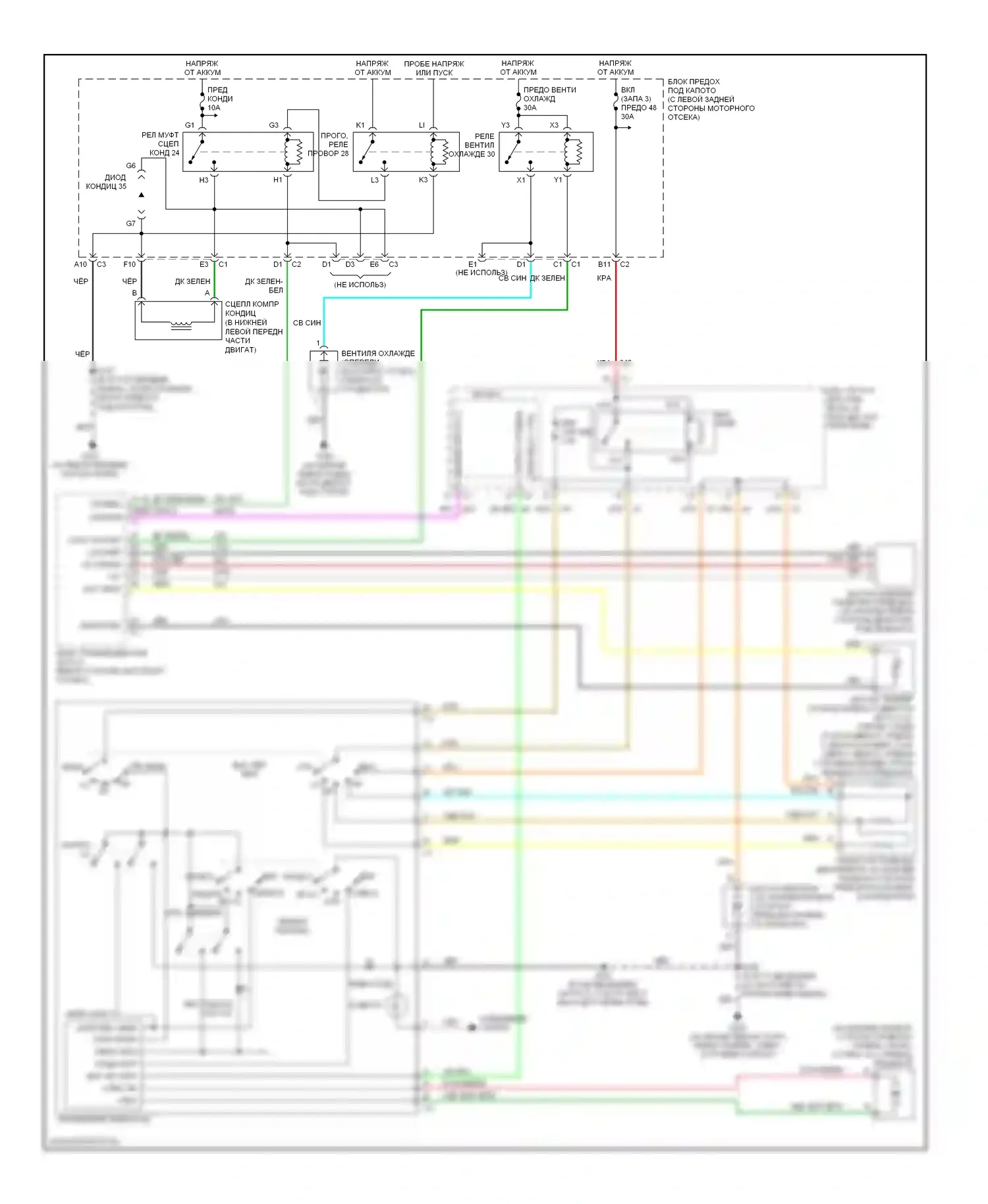 ION Saturn I (2003-2007): Электросхема ручного кондиционера 