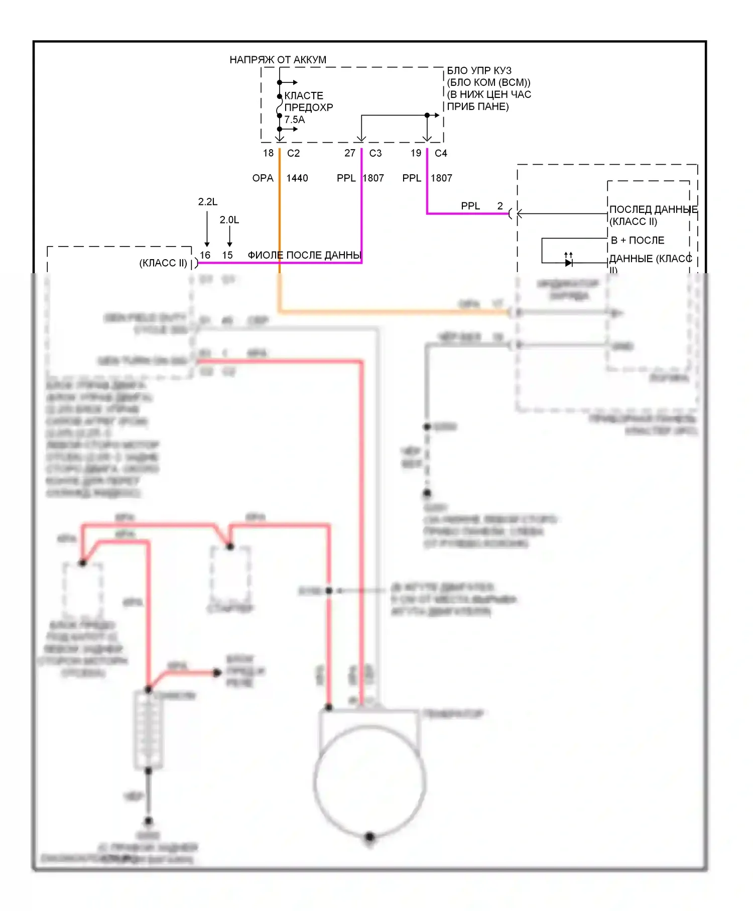 ION Saturn I (2003-2007): Электросхема генератора 