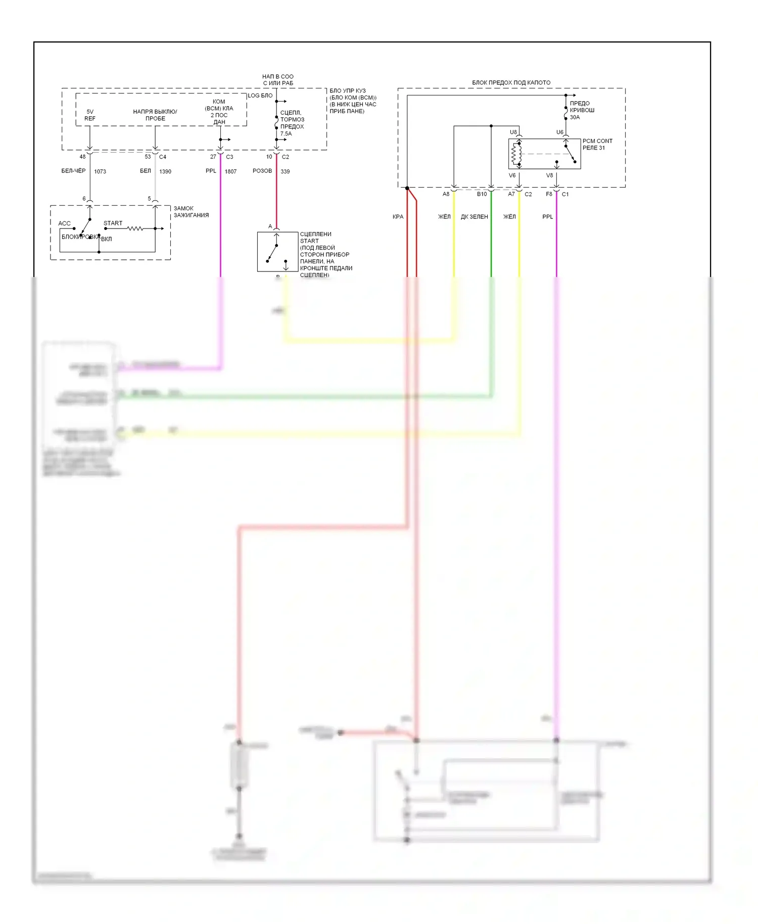 ION Saturn I (2003-2007): Электросхема стартера 