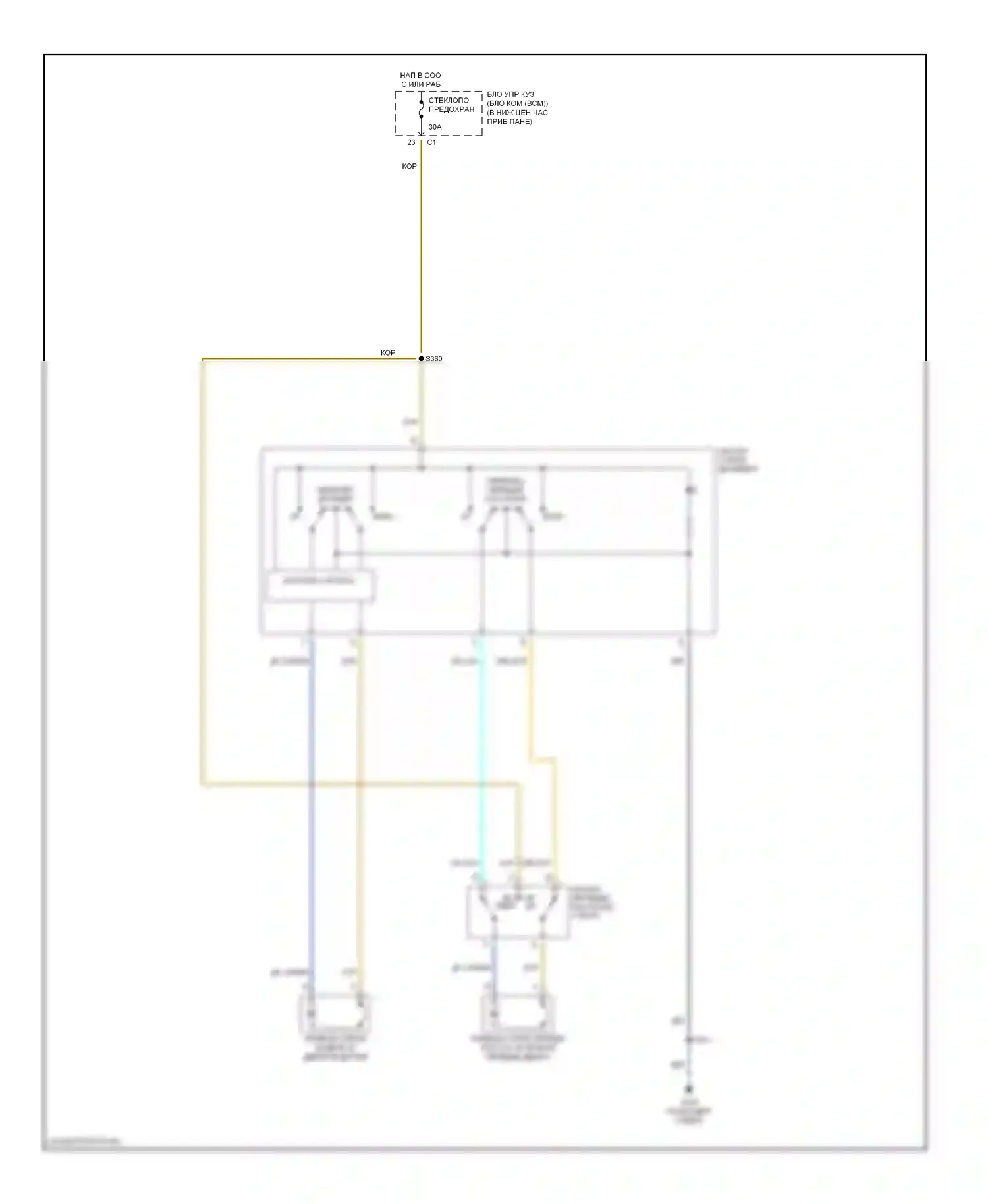ION Saturn I (2003-2007): Стеклоподъемники электросхема, купе 