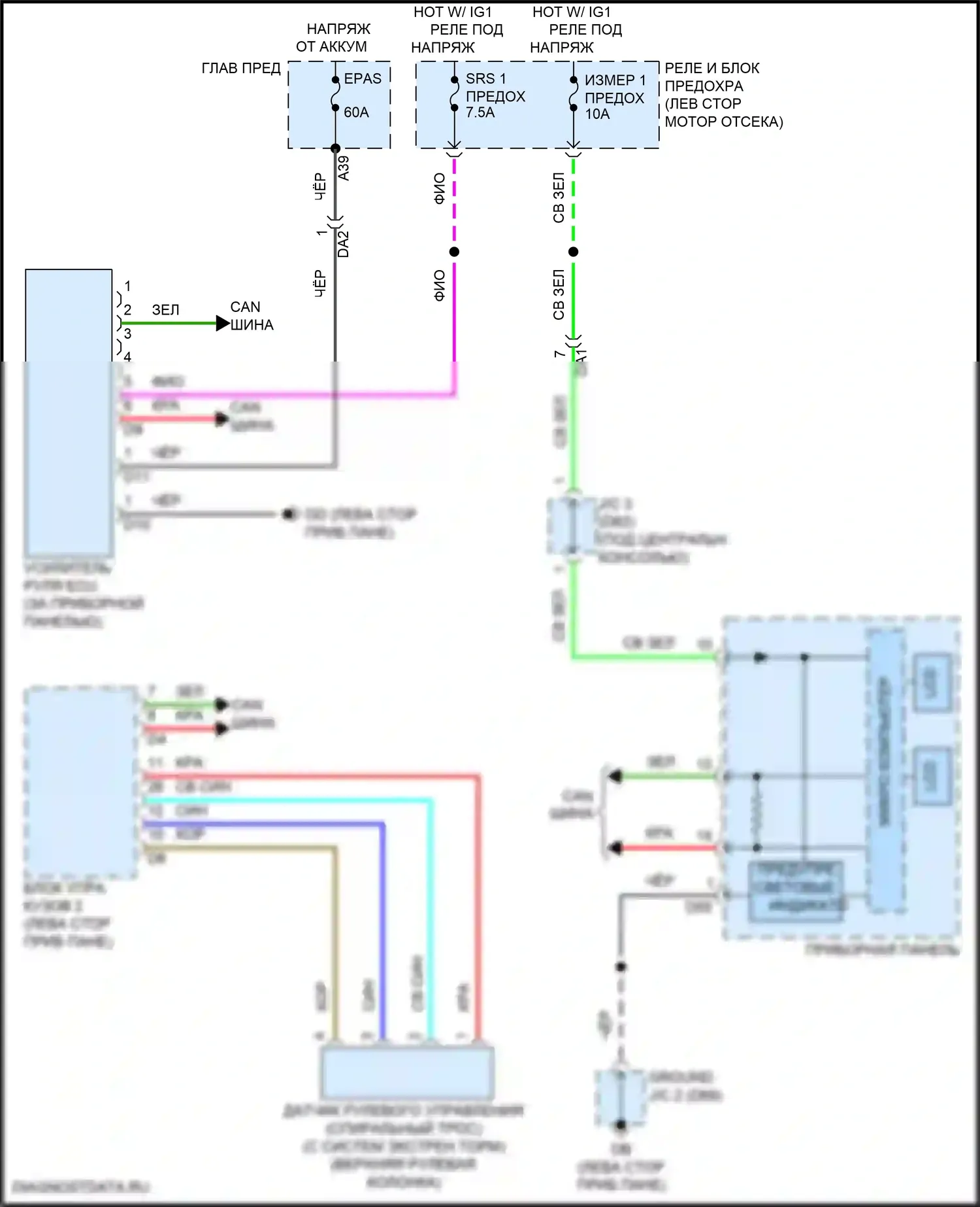 iA Scion I (2015-2016): Электросхема электроусилителя руля 
